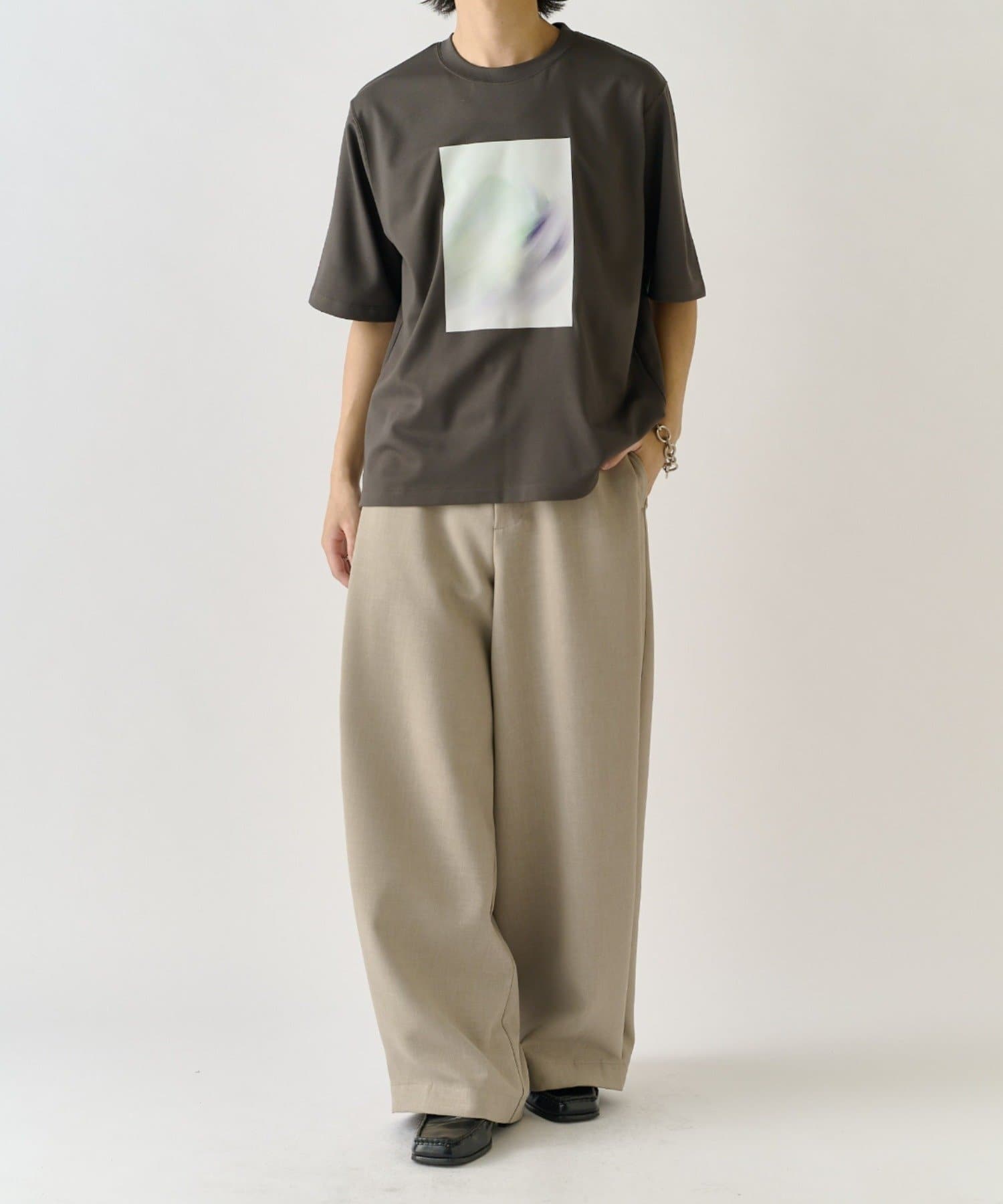 Lui's(ルイス) out of focus Tシャツ / smoke