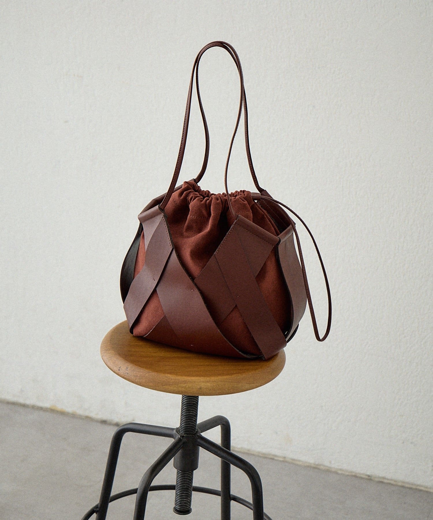 russet(ラシット) レザー×エコスエードコンビバッグ