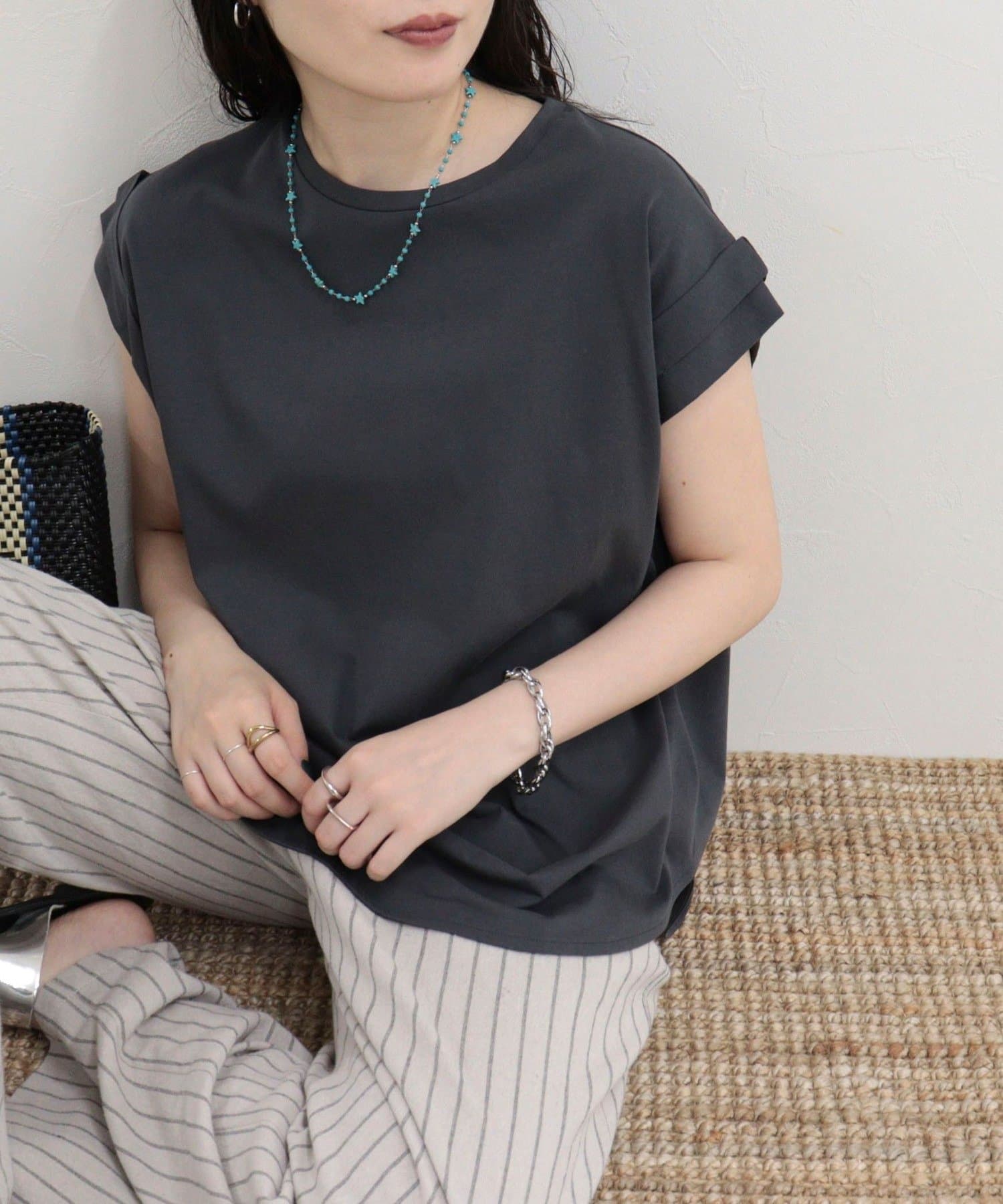 FREDY & GLOSTER(フレディ アンド グロスター) シルケットフレンチタックTシャツ
