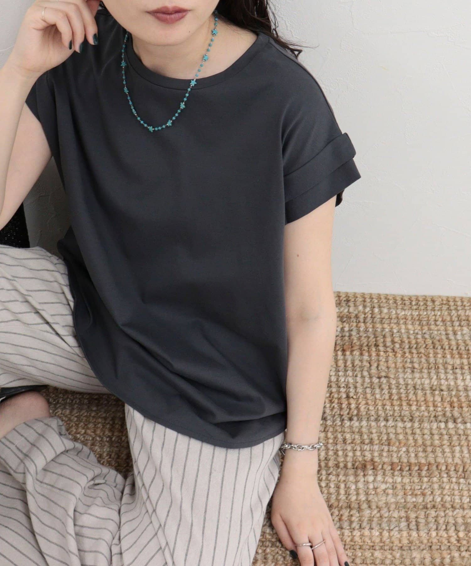 FREDY & GLOSTER(フレディ アンド グロスター) シルケットフレンチタックTシャツ