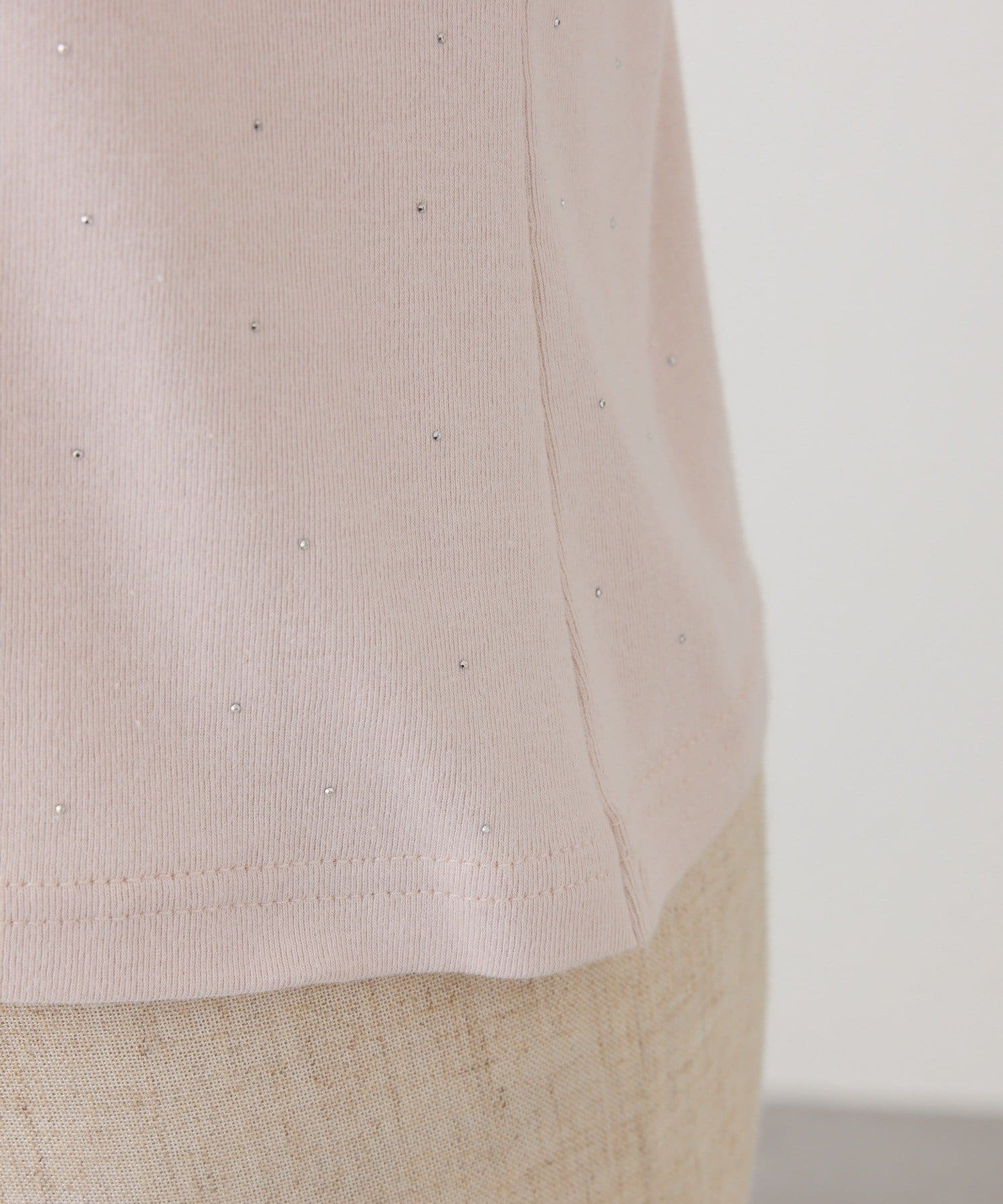 one after another NICE CLAUP(ワンアフターアナザー ナイスクラップ) ハートチャーム付きビジューコンパクトTee