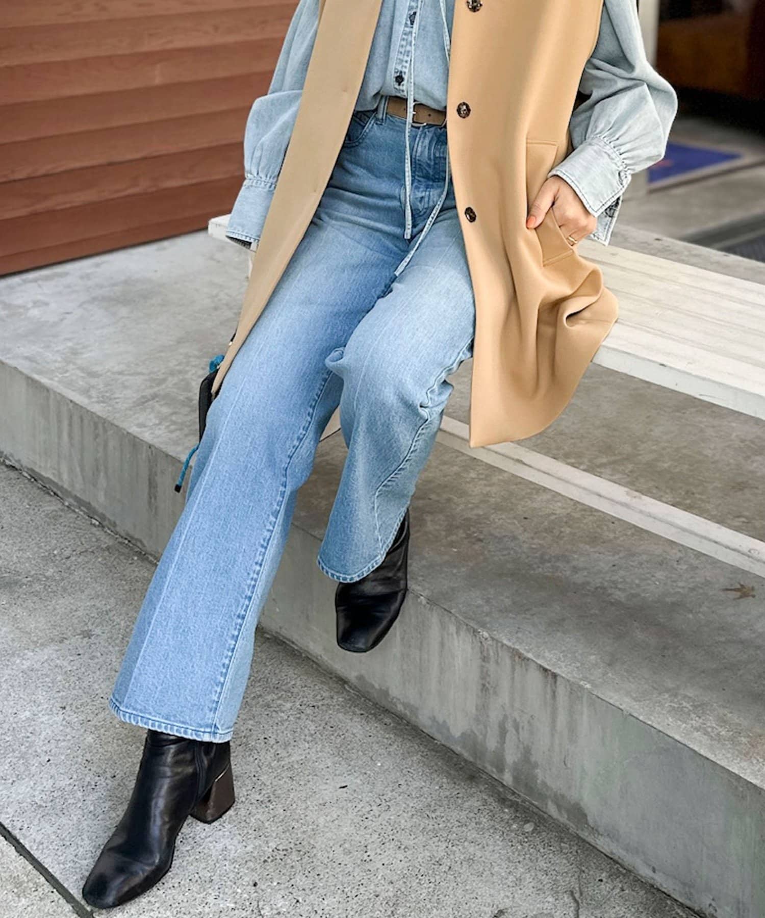 NOLLEY'S(ノーリーズ) 【追加】《5サイズ展開》【RM denim】センタープレスデニム