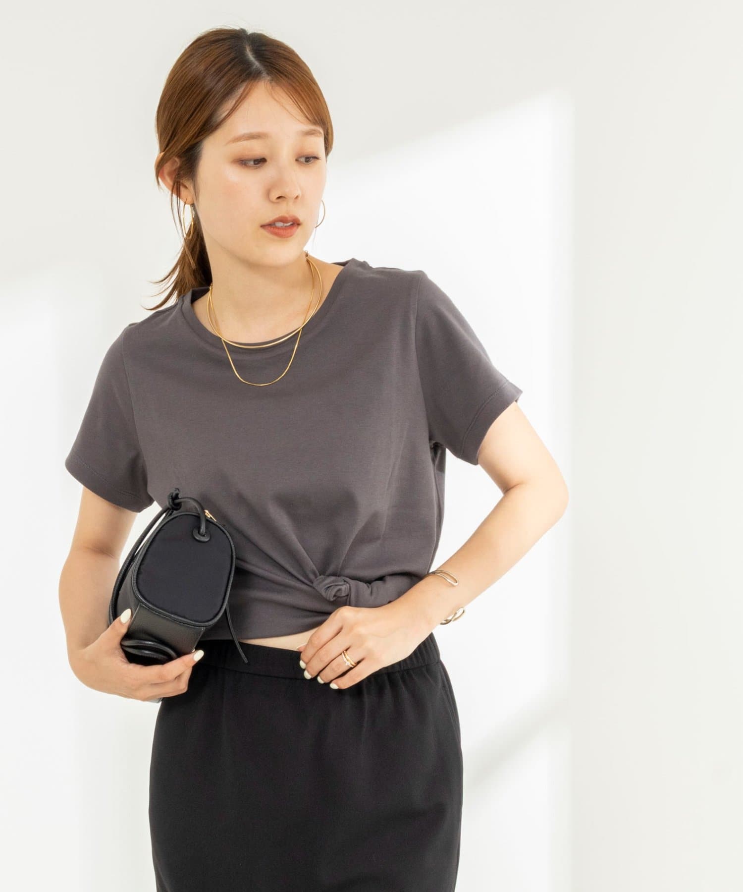 NOLLEY'S(ノーリーズ) ウォッシャブルシルクアミノ酸加工Ｔシャツ
