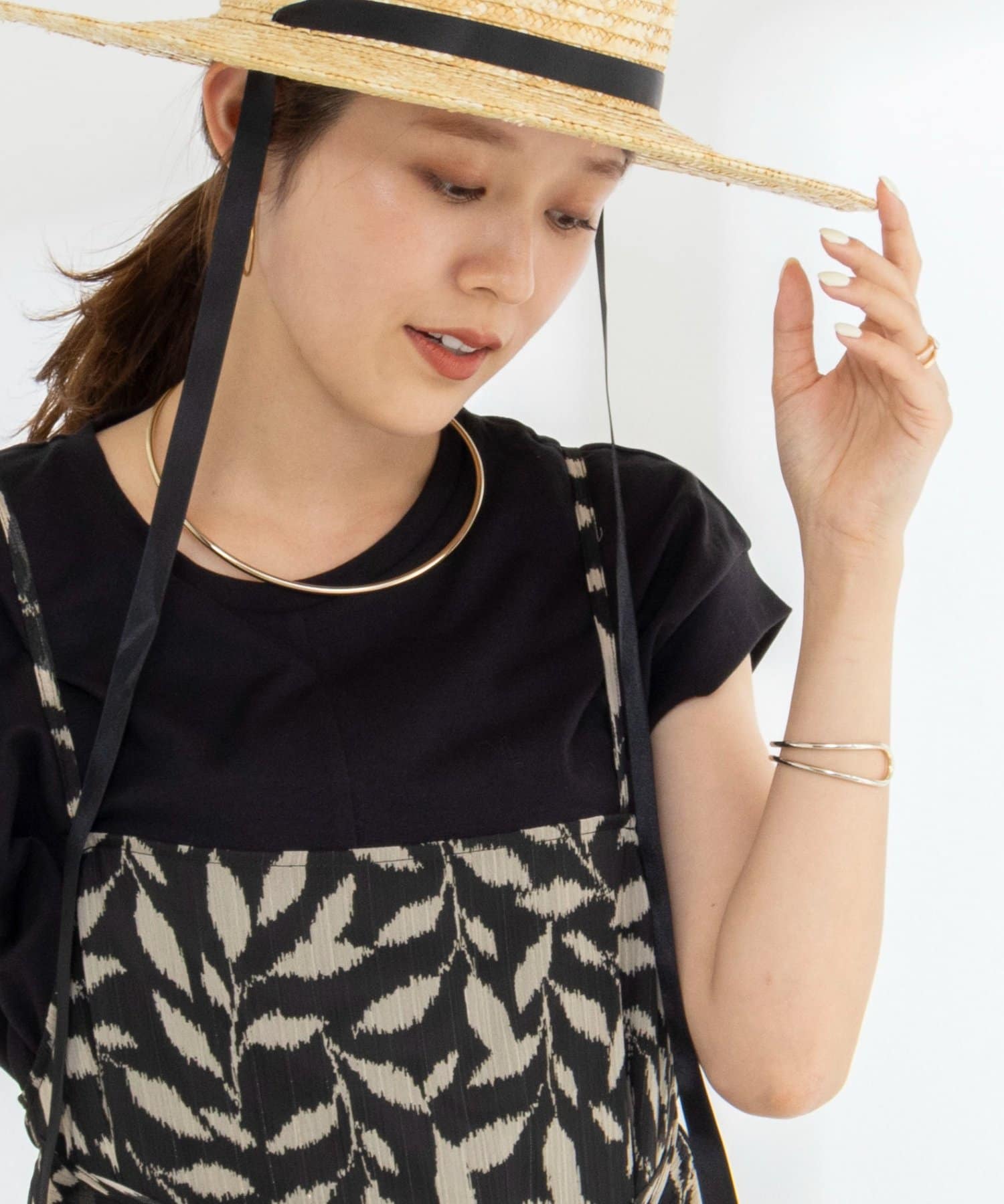 NOLLEY'S(ノーリーズ) 《ノーリーズオリジナル美容Tシャツ》シルクアミノ酸加工オーバーノースリーブ