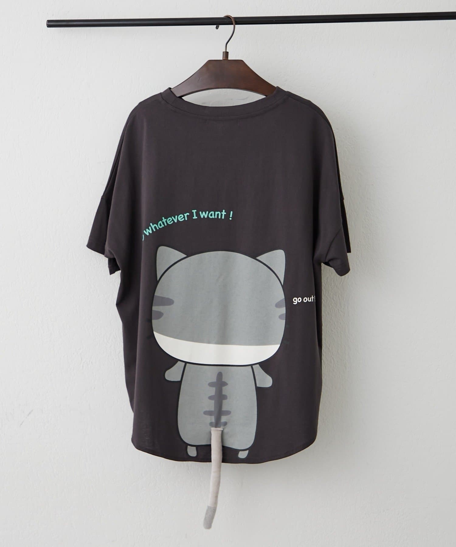 NICE CLAUP / OLIVE des OLIVE OUTLET(ナイスクラップ  / オリーブ デ オリーブ アウトレット) 【ANOTHER BRANCH】【人気デザイン】アニマル尻尾Tシャツ