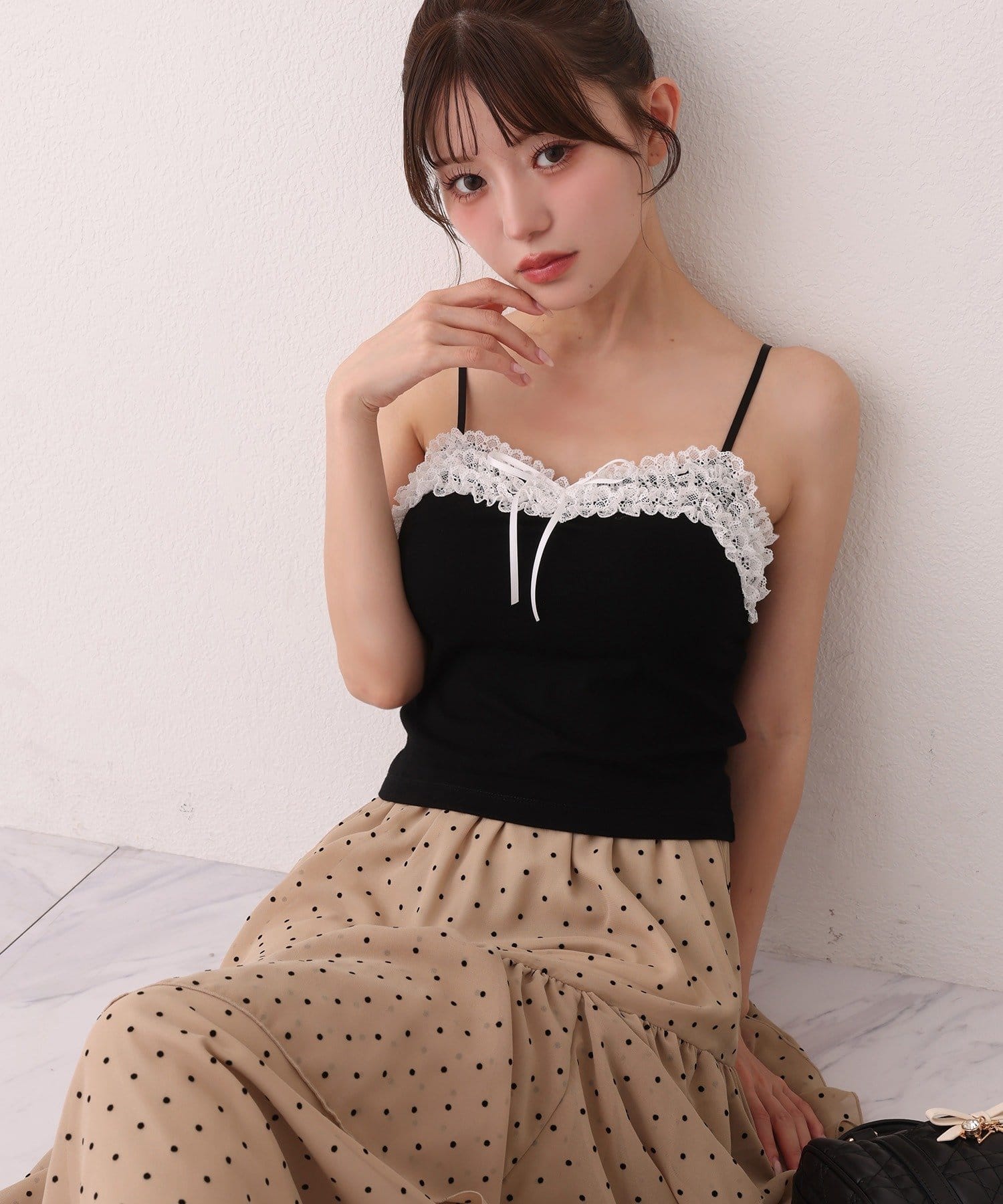 one after another NICE CLAUP(ワンアフターアナザー ナイスクラップ) カップ付きフリルリボンインナー