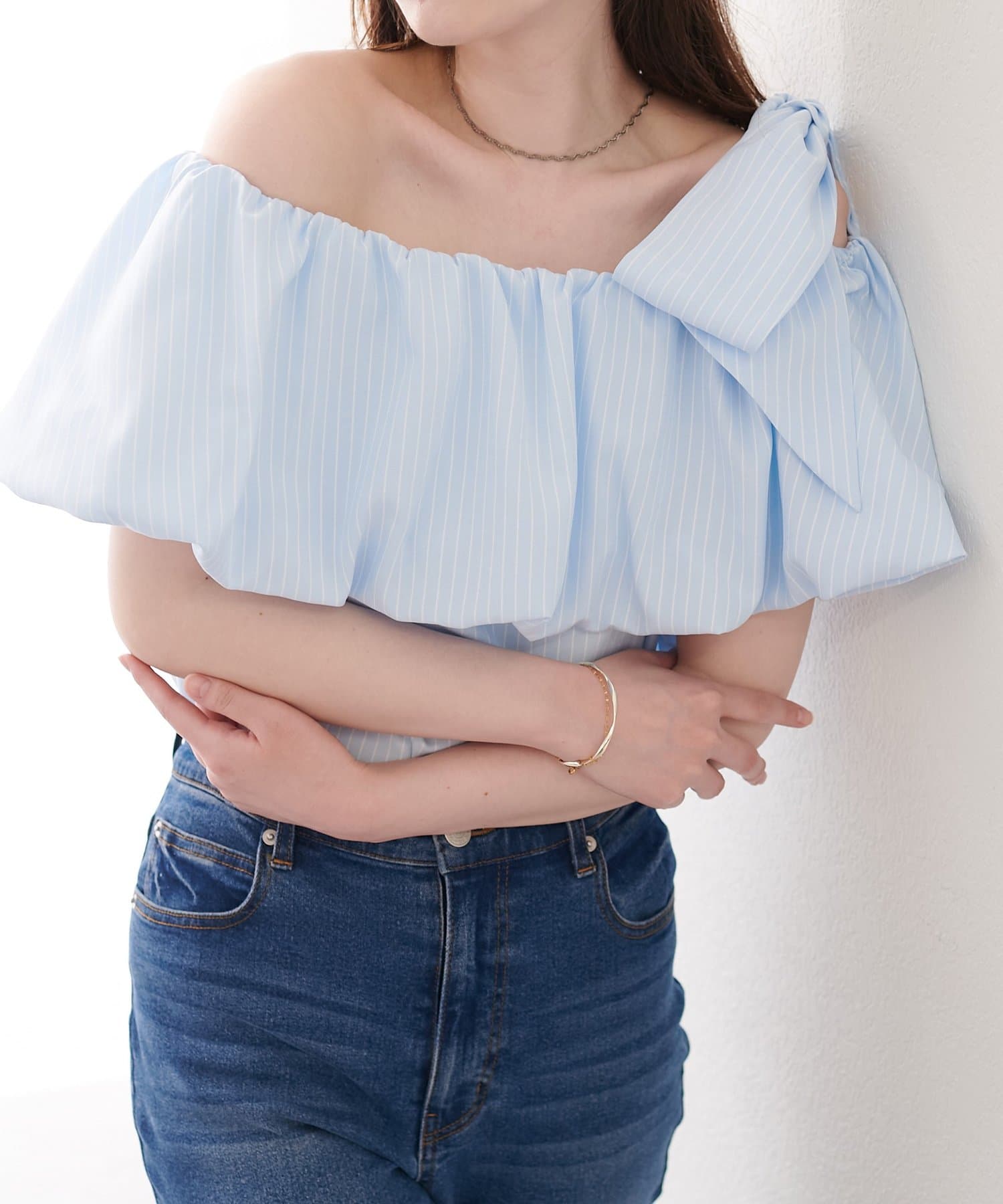 natural couture(ナチュラルクチュール) 〈mizukoto〉マルチWAYオフショルバルーンTOPS