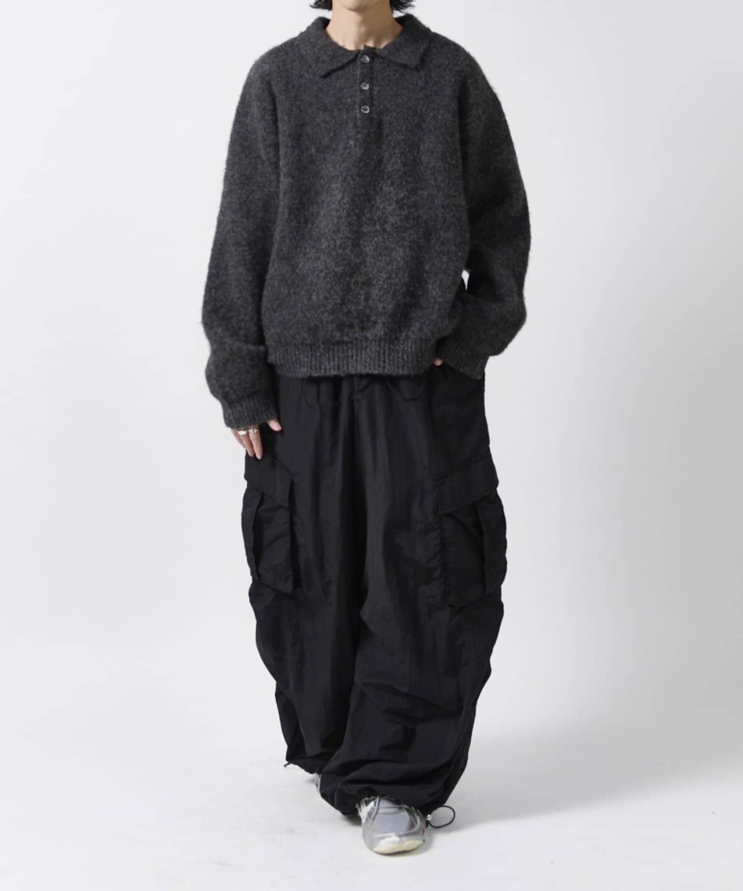 Lui's(ルイス) 【Neucon】ファインソフトシャギーニットポロシャツ