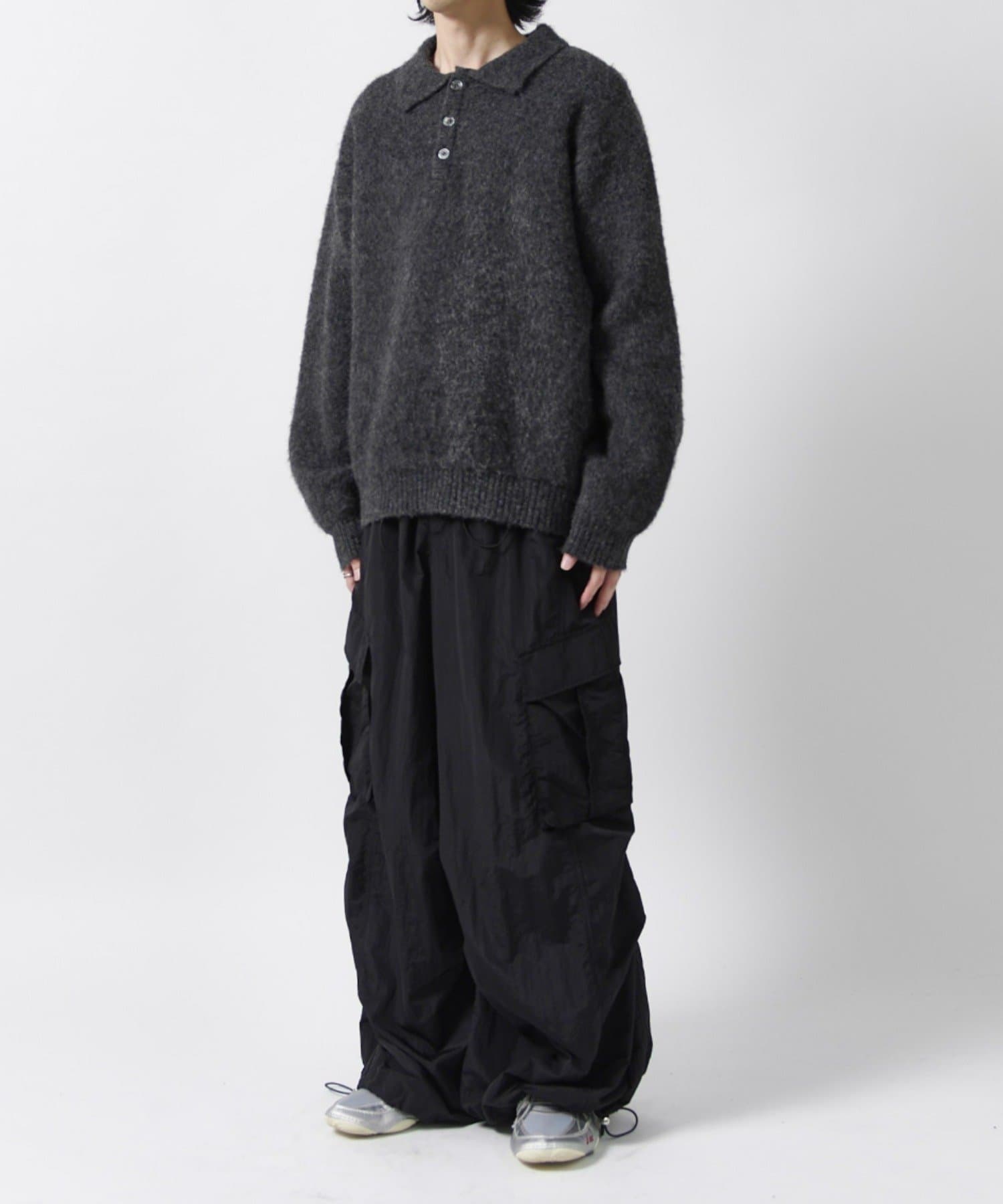 Lui's(ルイス) 【Neucon】ファインソフトシャギーニットポロシャツ