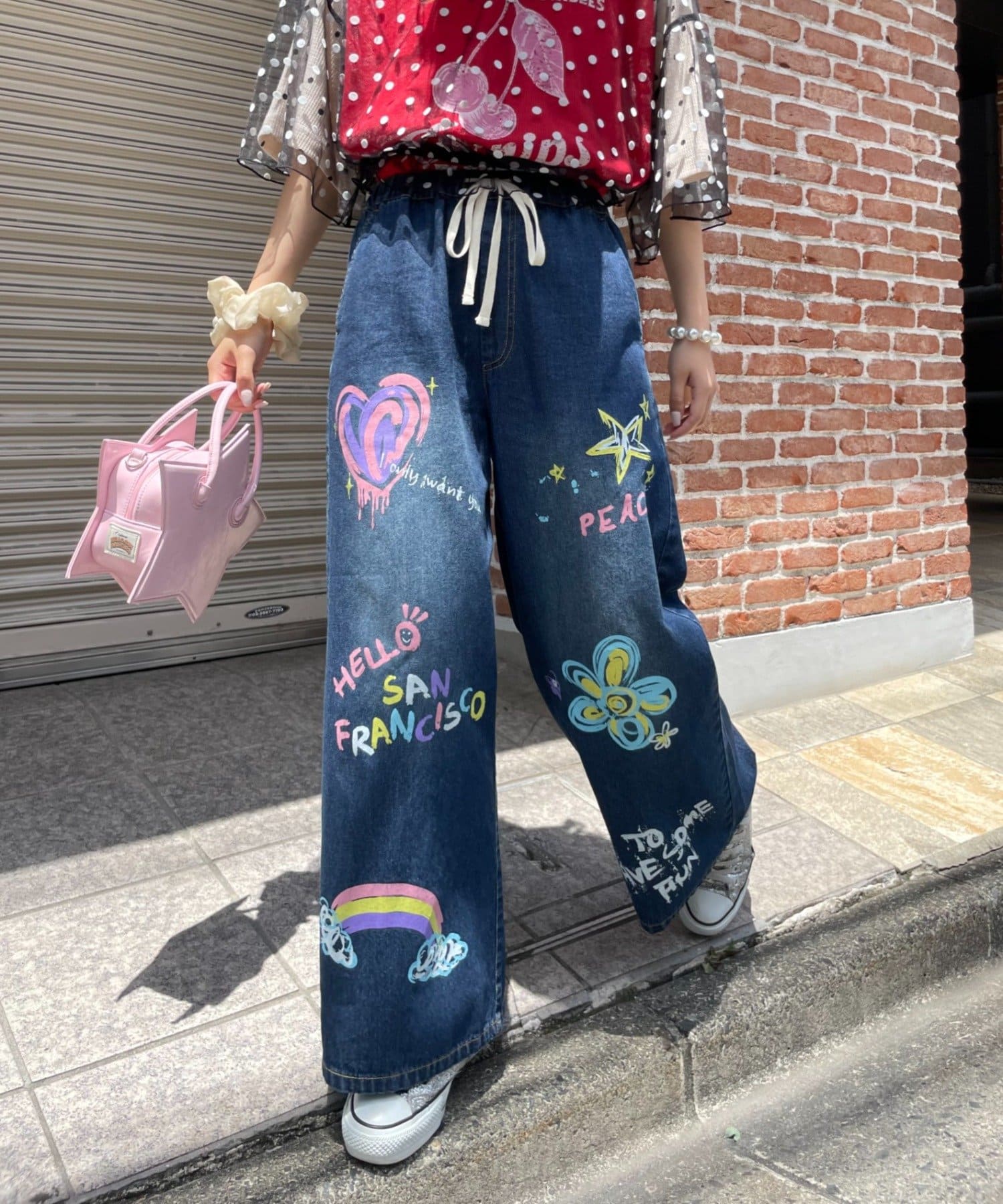 CIAOPANIC TYPY(チャオパニックティピー) 【HELLO.SANFRANCISCO】カラフルペイントデニム