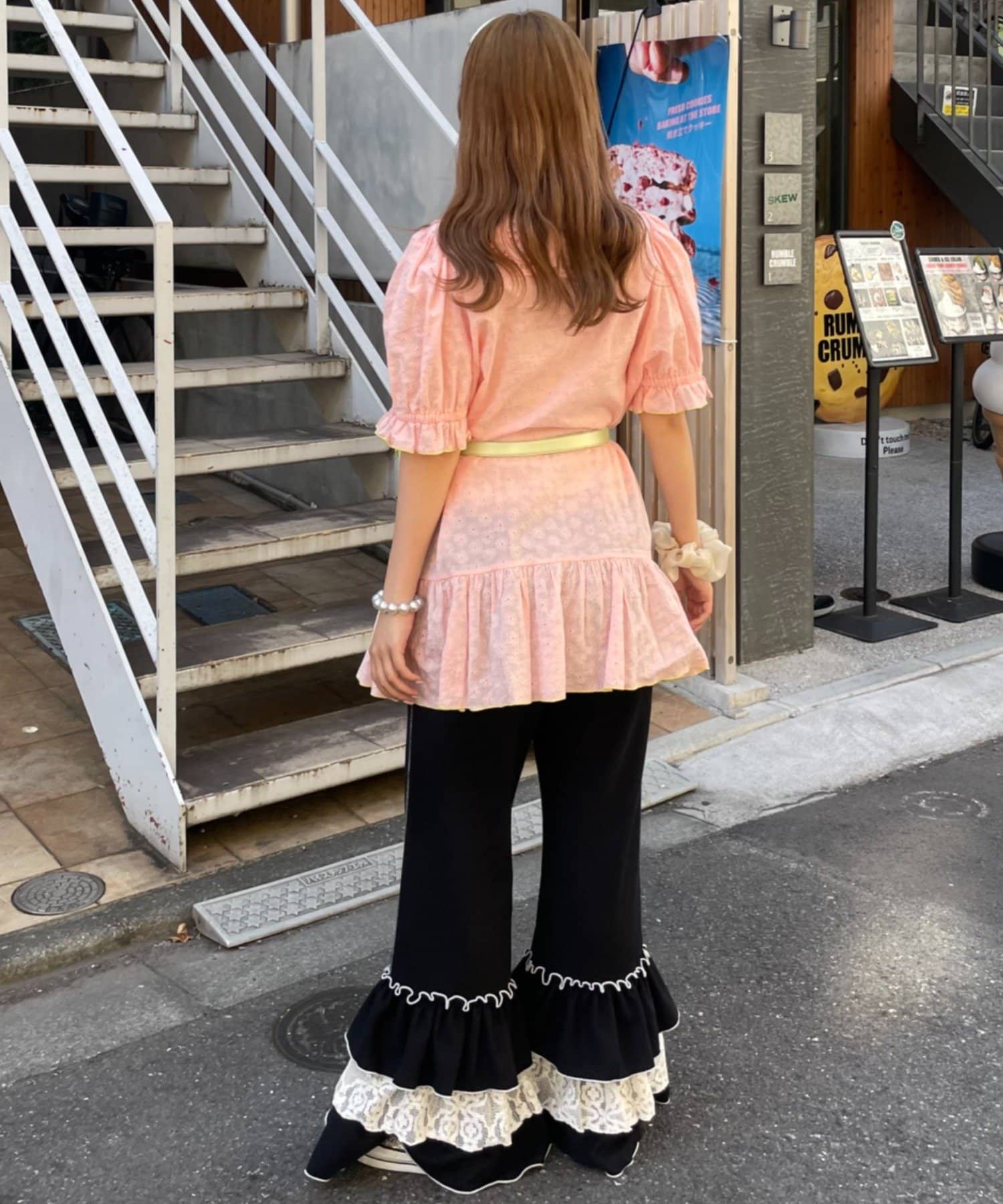 CIAOPANIC TYPY(チャオパニックティピー) 【HELLO.SANFRANCISCO】フリルレースチュニック半袖ブラウス