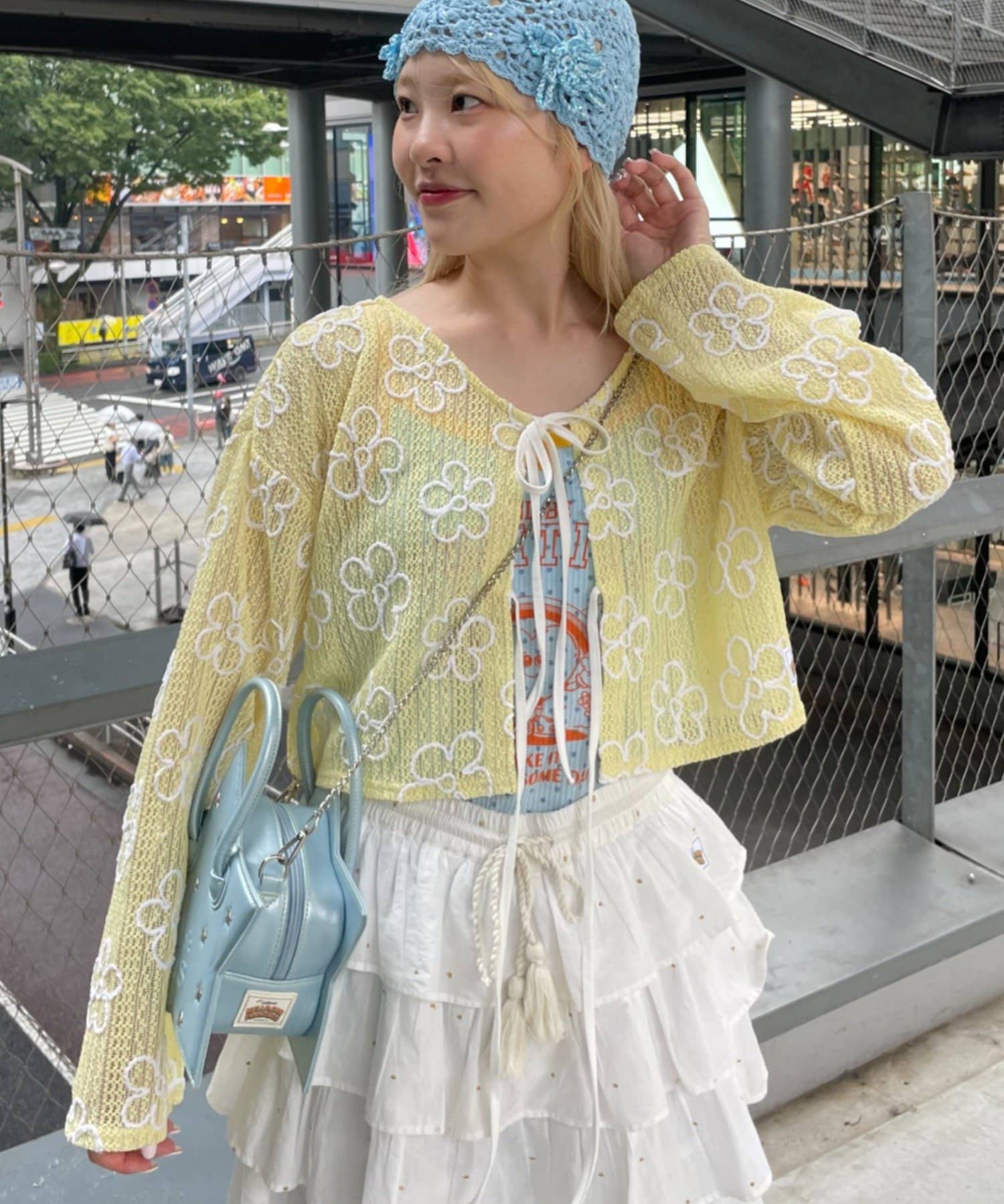 CIAOPANIC TYPY(チャオパニックティピー) 【HELLO.SANFRANCISCO】2WAYフラワーシアー刺繍ボレロ