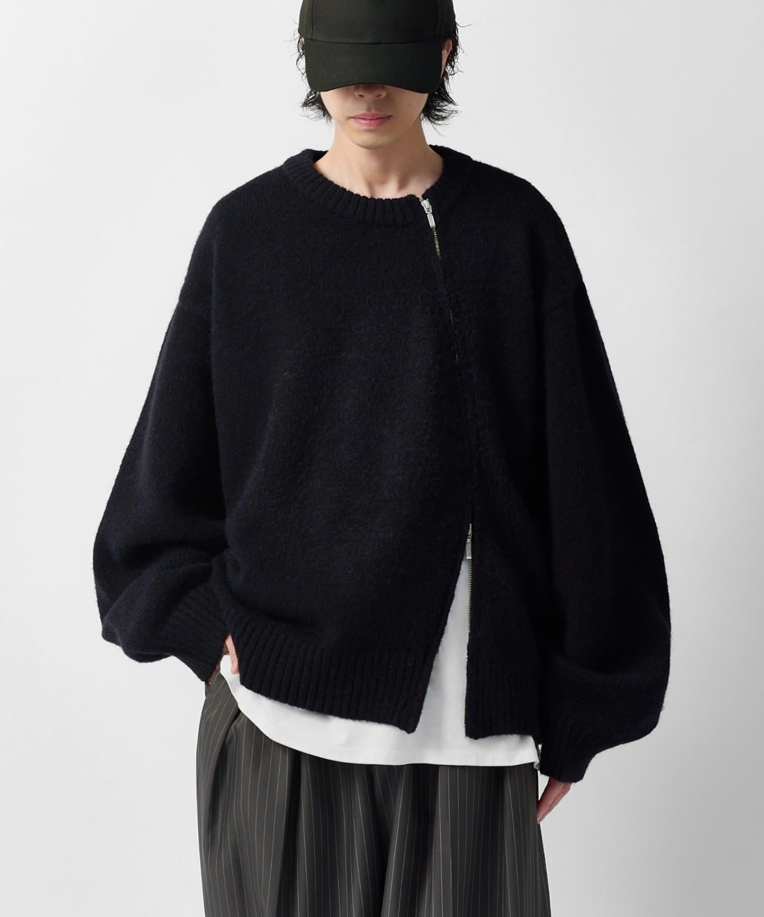 Lui's(ルイス) 【Neucon】ツイストジップデザインオーバーニット