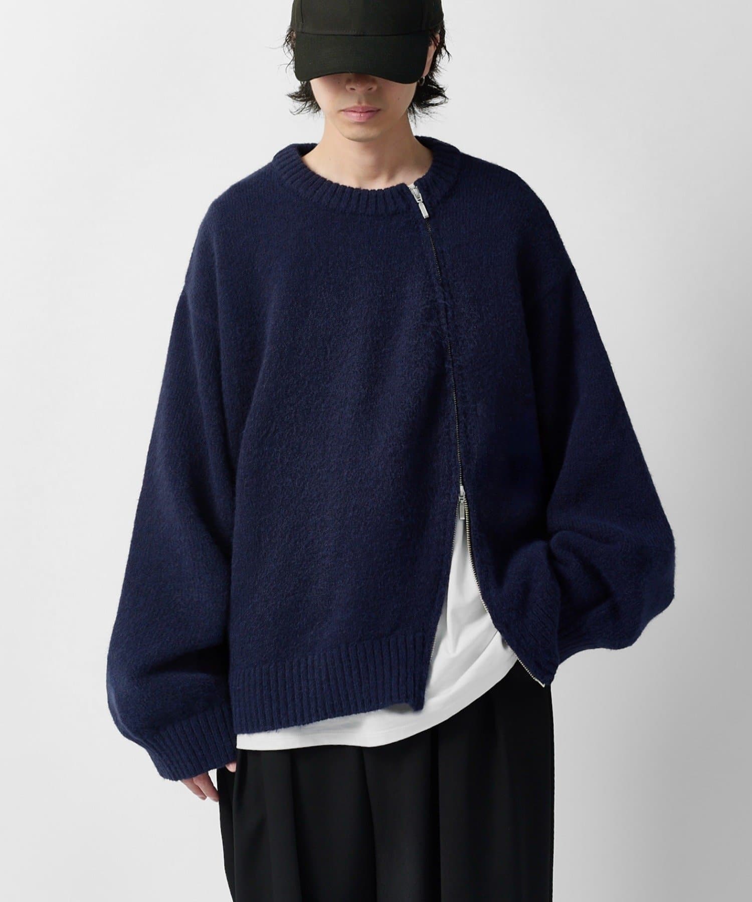 Lui's(ルイス) 【Neucon】ツイストジップデザインオーバーニット