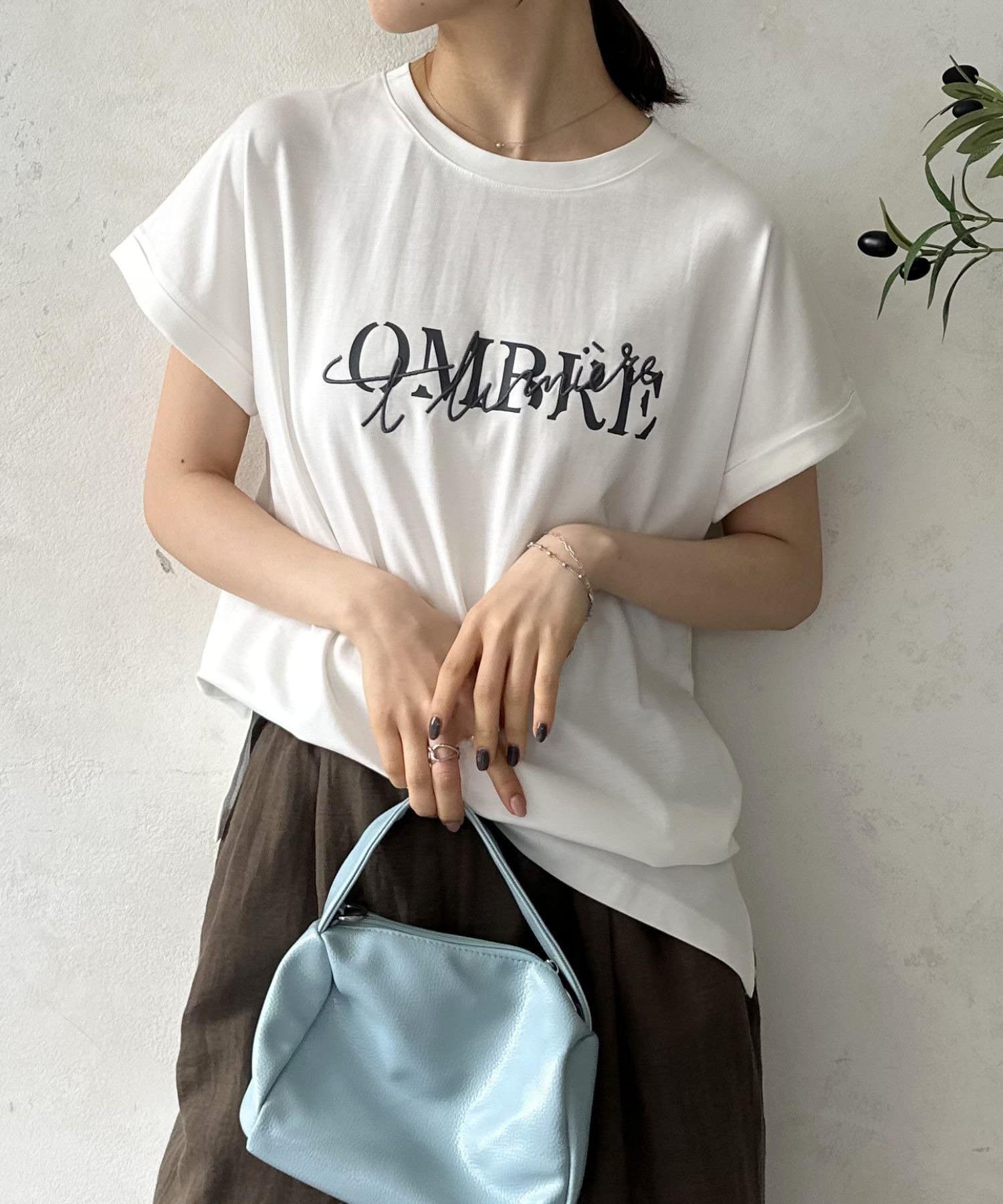 LOCUST(ローカスト) 【WEB限定】半ラバー×刺繍ロゴT