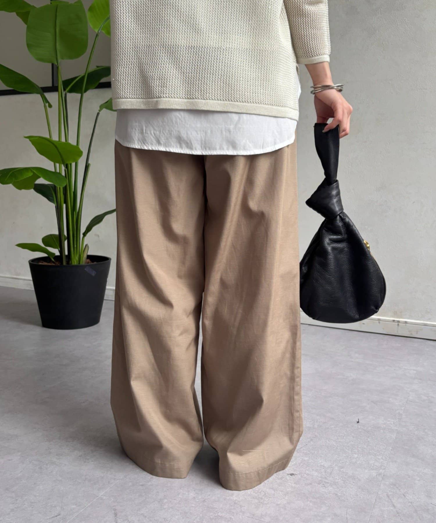 Jena　espace merveilleux(ジェナ　エスパスメルヴェイユ) 細ベルトイージーパンツ