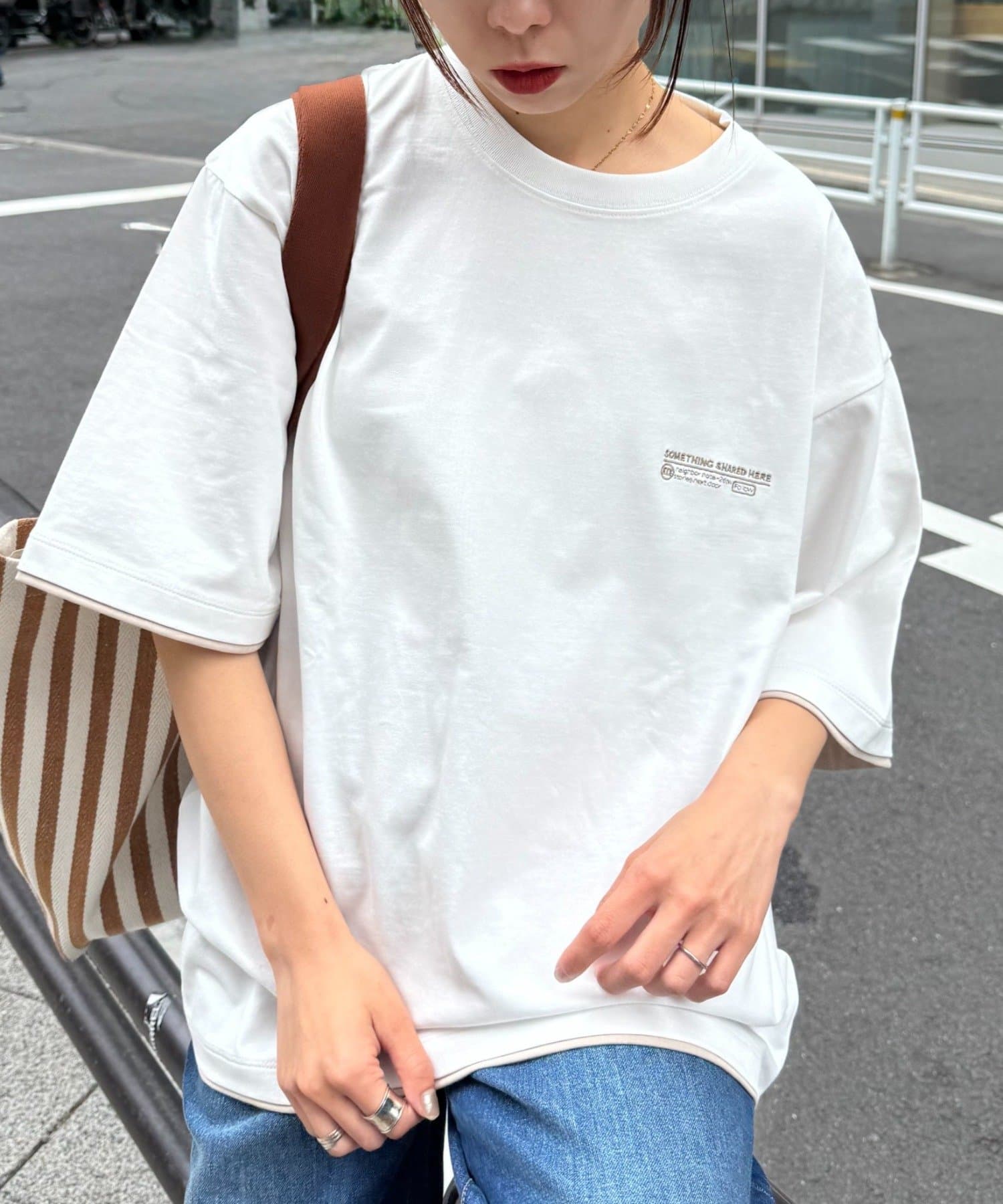 CIAOPANIC TYPY(チャオパニックティピー) 配色フェイクレイヤードTee