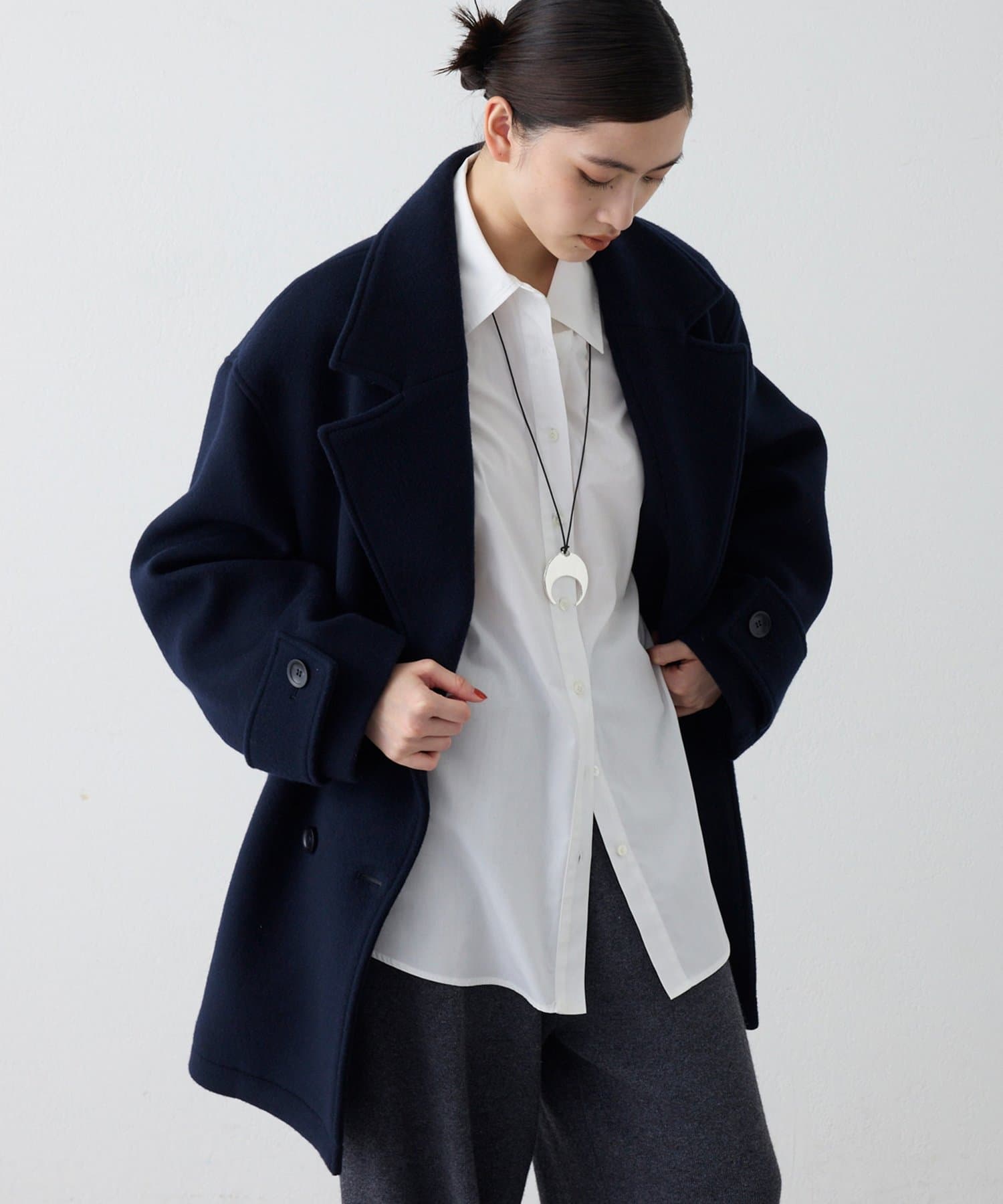 Whim Gazette(ウィム ガゼット) 〈WEB限定カラーあり〉【THE PAUSE】二重織ビーバーPコート