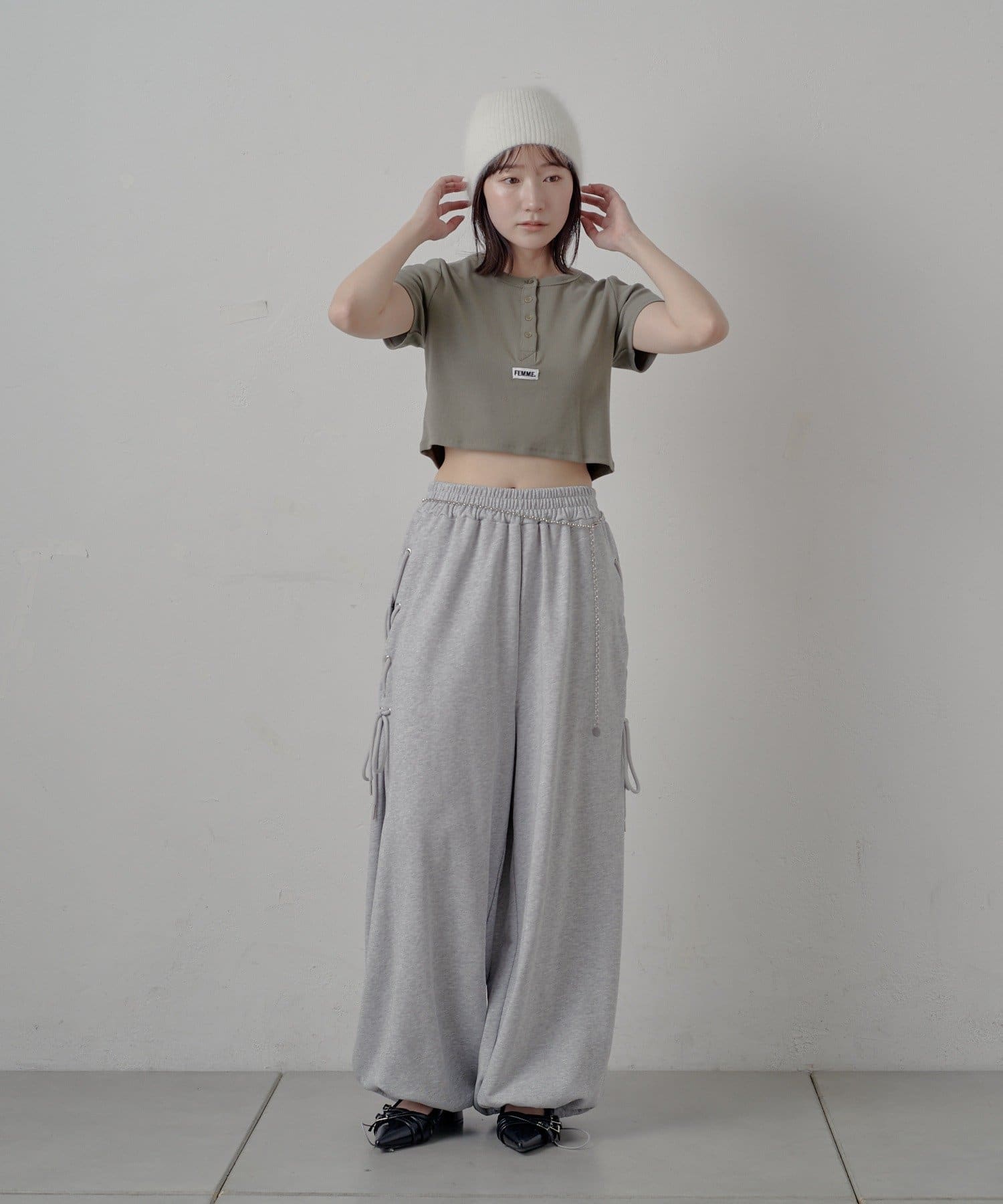 OUTLET(アウトレット) 【mline】ショートロゴタグＴシャツ