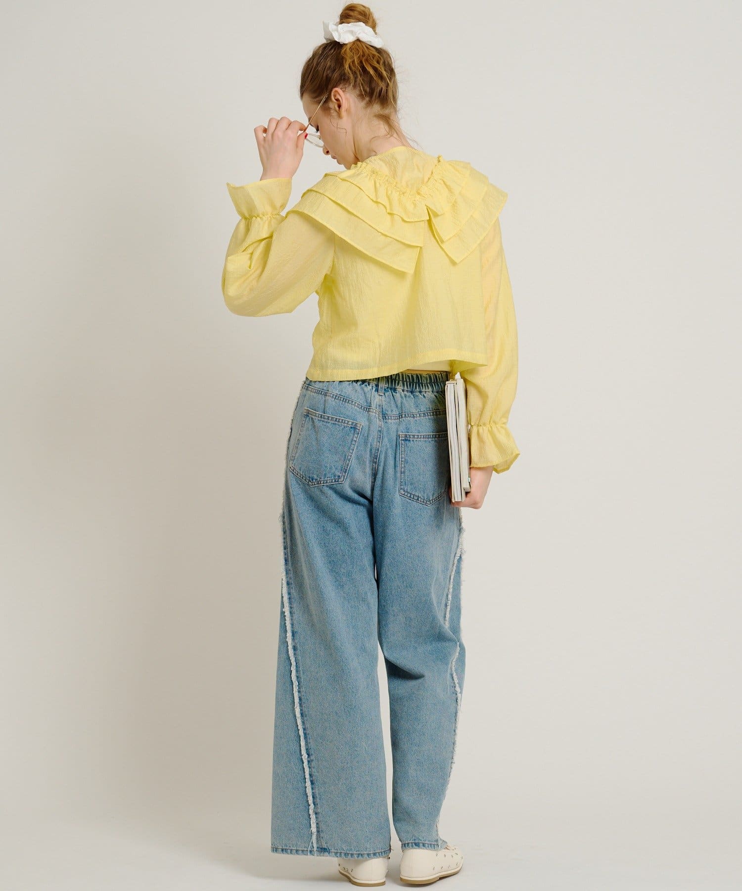 OUTLET(アウトレット) 【w closet】2wayフリルブラウス