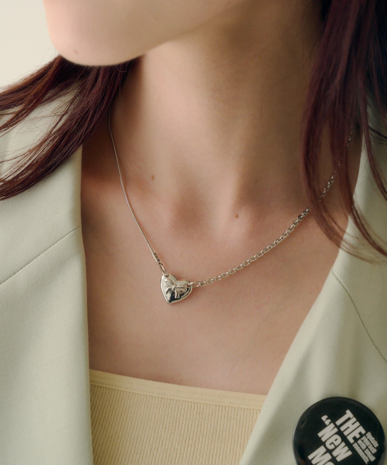 OUTLET(アウトレット) 【Kastane】【fiw.】ハートリボンネックレス