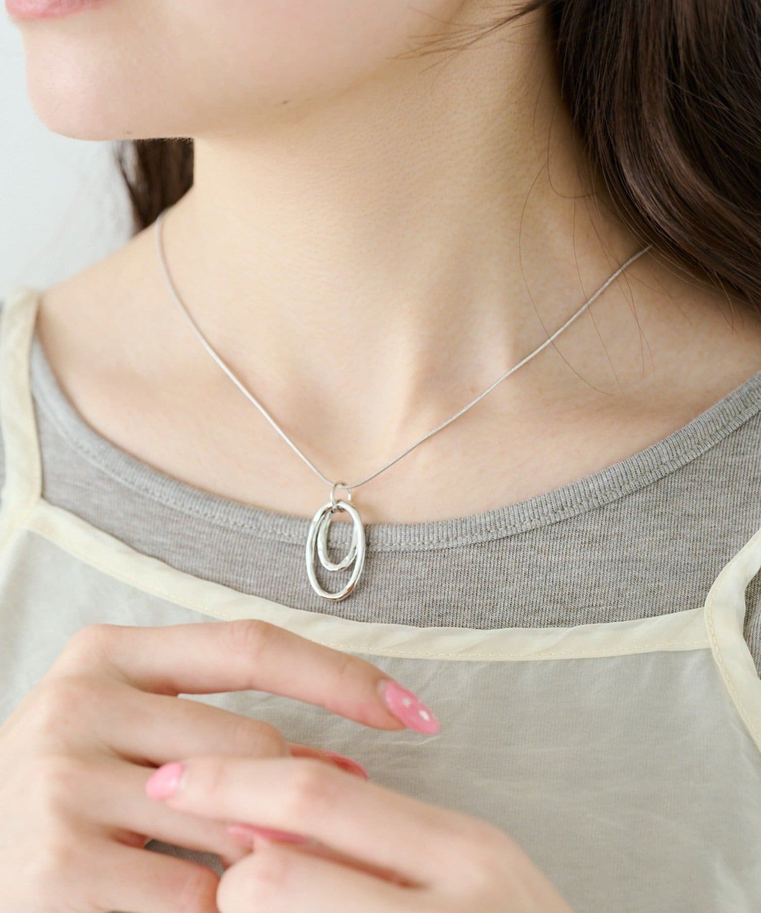 OUTLET(アウトレット) 【Kastane】【fiw.】オープンリングネックレス