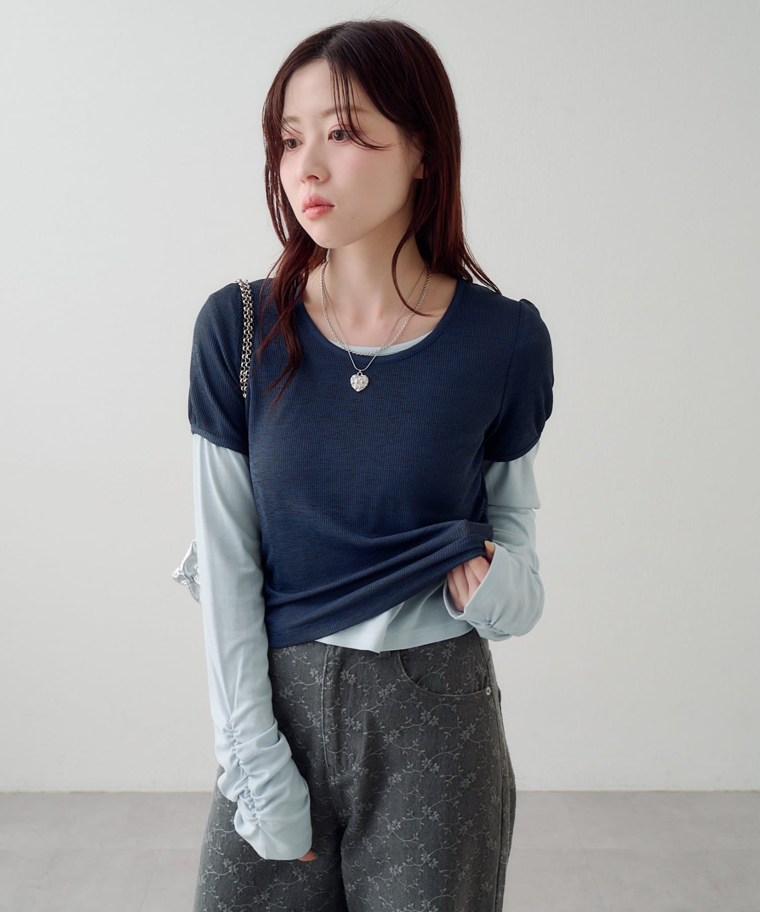 OUTLET(アウトレット) 【Kastane】レイヤードカットソーSET