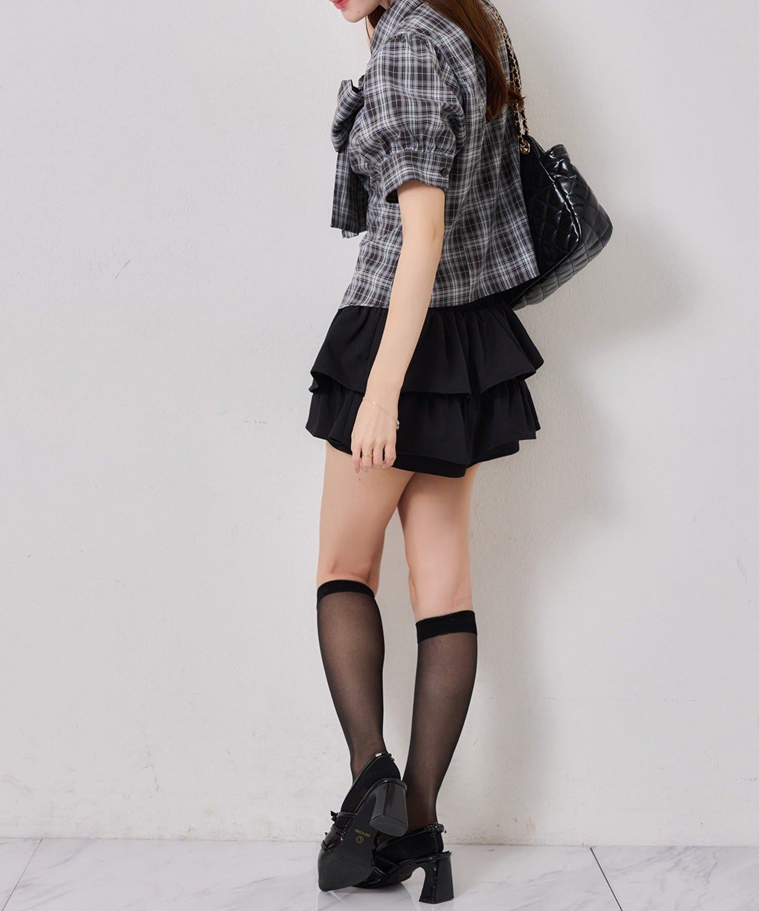 NICE CLAUP / OLIVE des OLIVE OUTLET(ナイスクラップ  / オリーブ デ オリーブ アウトレット) 【one after another】半袖ボウタイブラウス