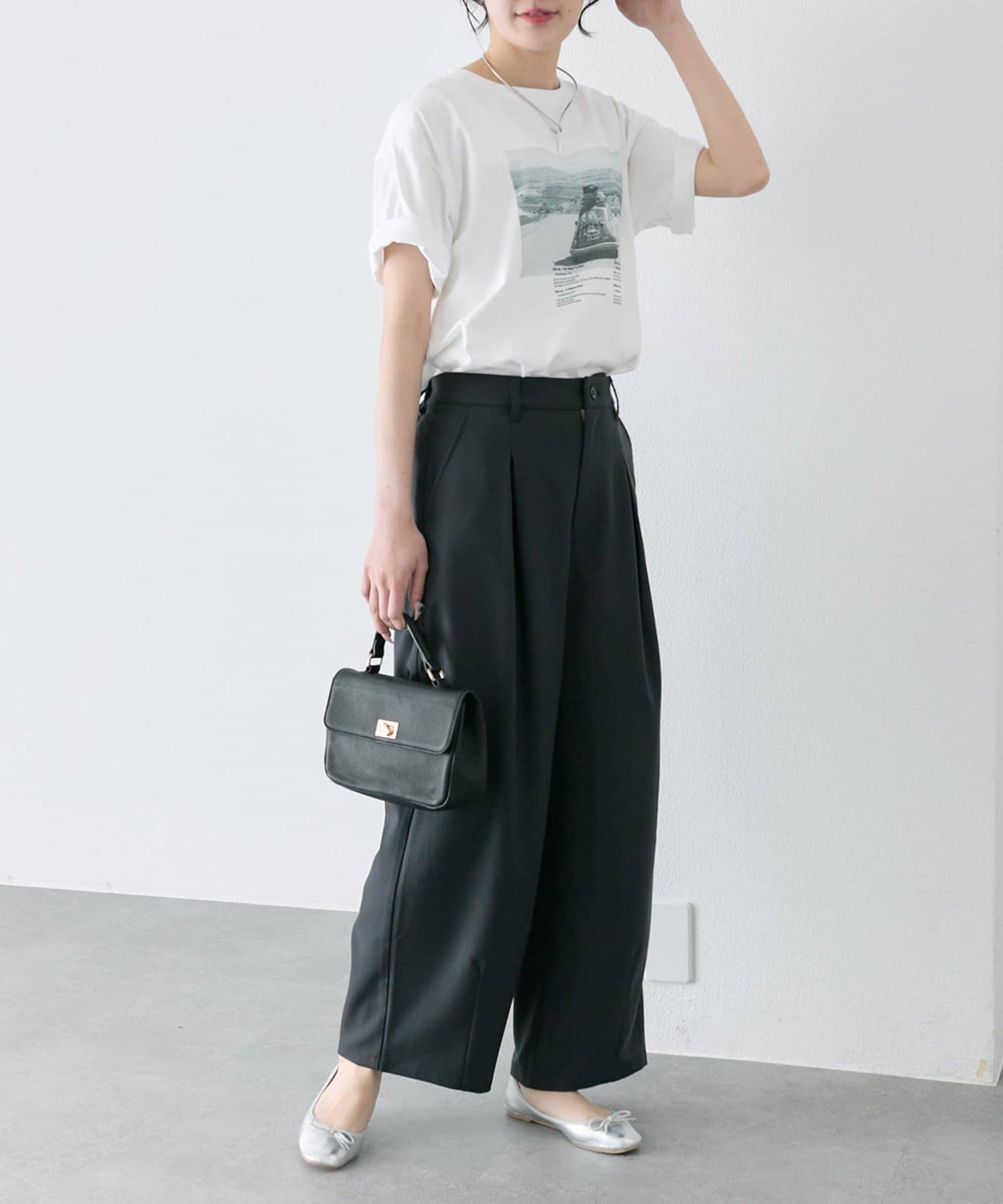 NICE CLAUP / OLIVE des OLIVE OUTLET(ナイスクラップ  / オリーブ デ オリーブ アウトレット) 【PUAL CE CIN】接触冷感バルーンシルエットスラックスパンツ