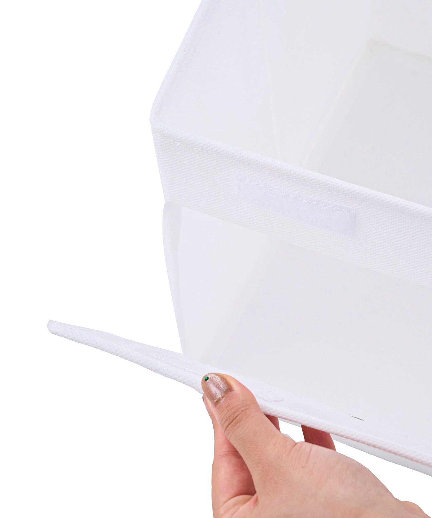3COINS(スリーコインズ) フタ付き前開きワイドBOX／不織布収納シリーズ
