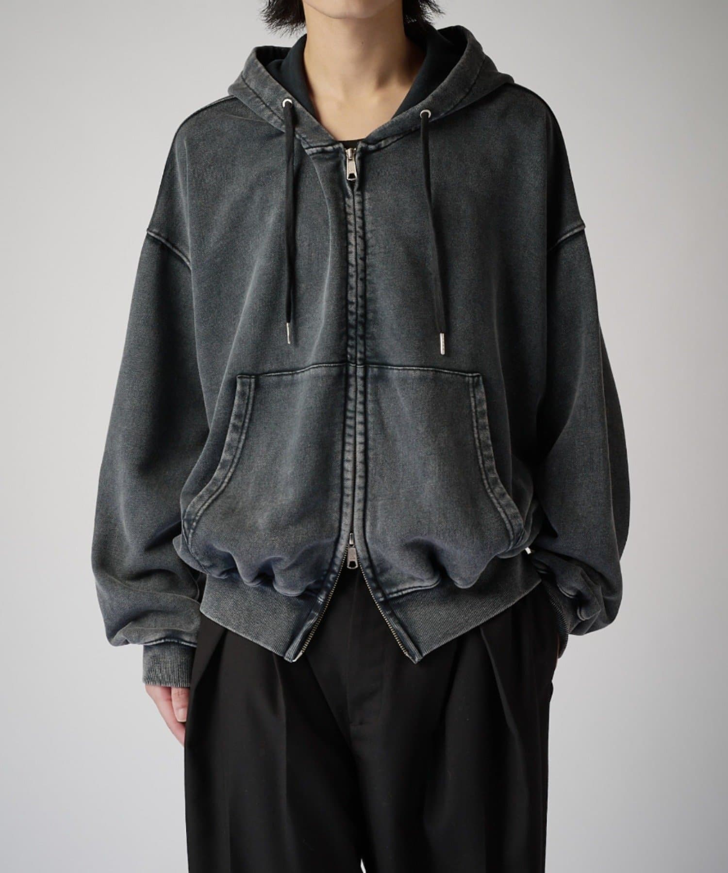 Lui's(ルイス) アシッドウォッシュジップパーカー