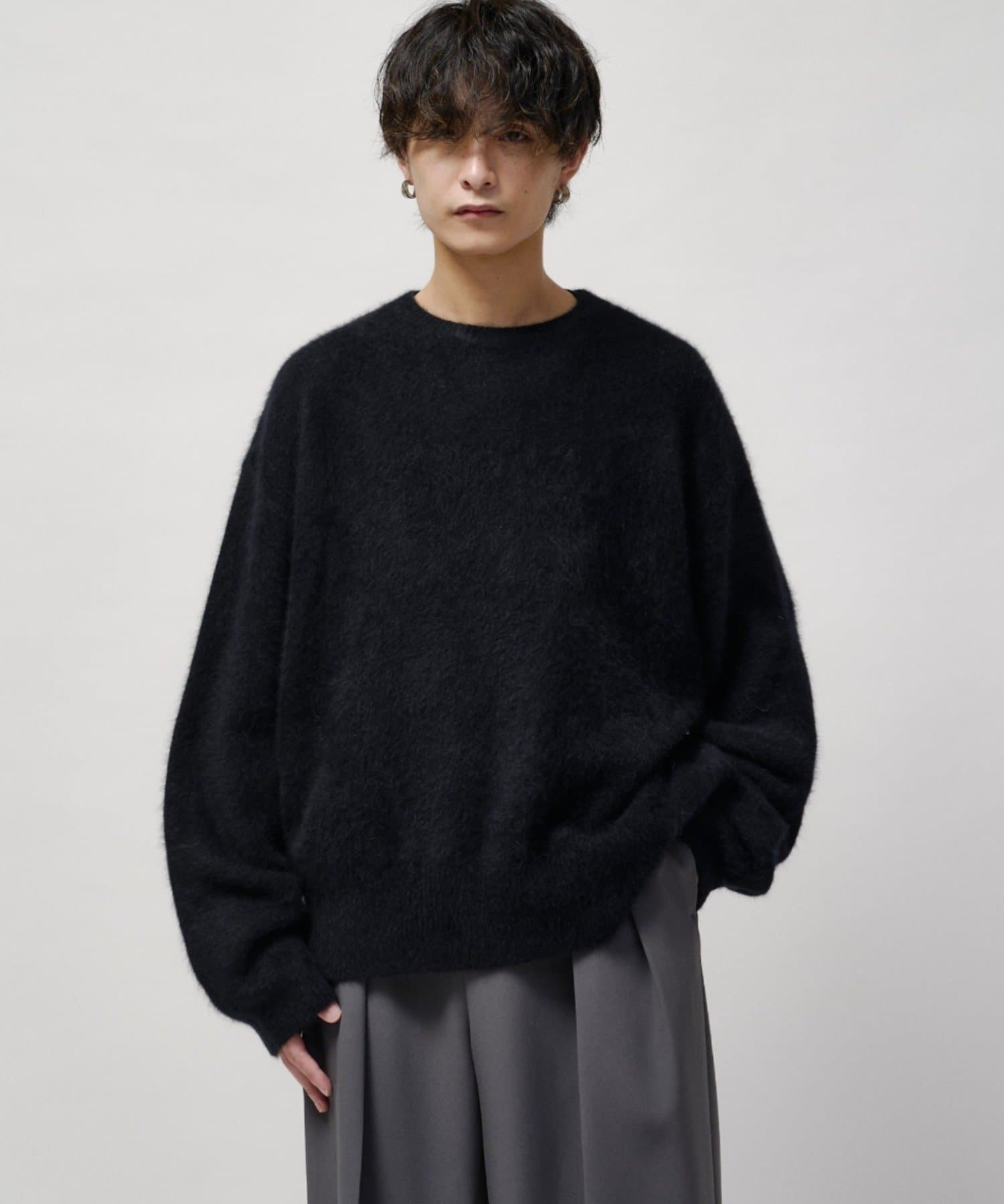Lui's(ルイス) ウールライトクルーネックニット