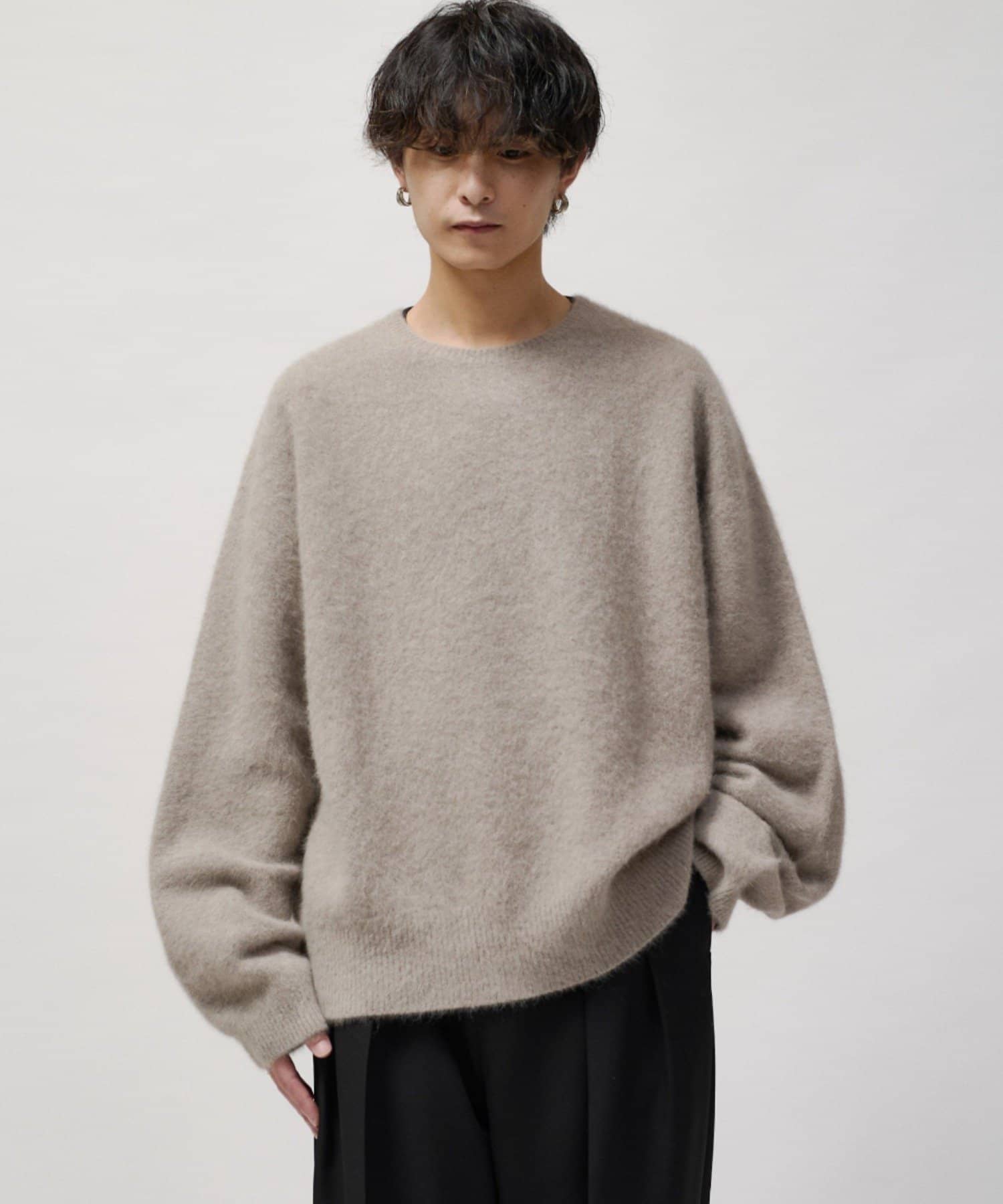 Lui's(ルイス) ウールライトクルーネックニット