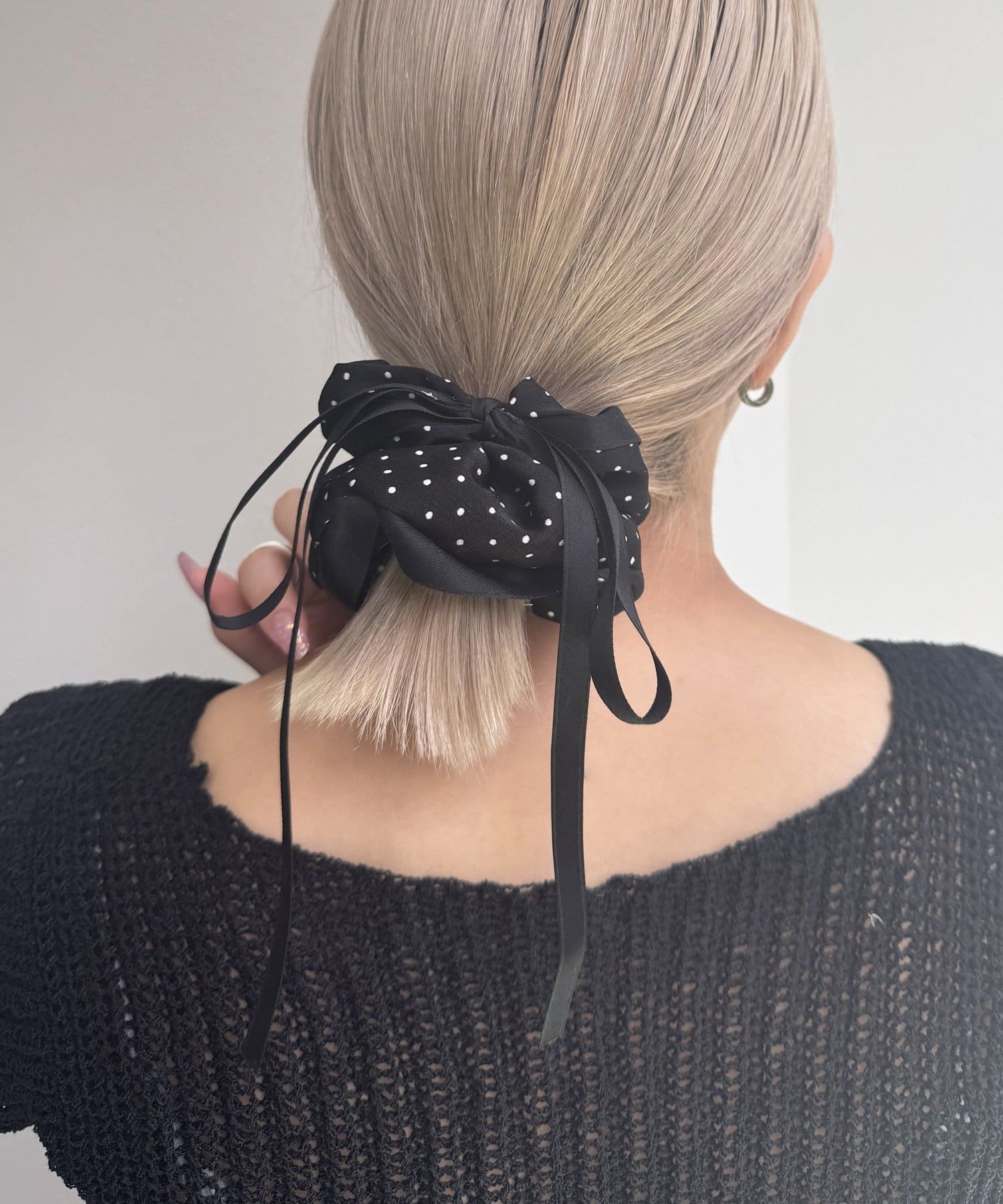Lattice(ラティス) 【WEB限定】【人気の為再入荷】リボンドットシュシュ
