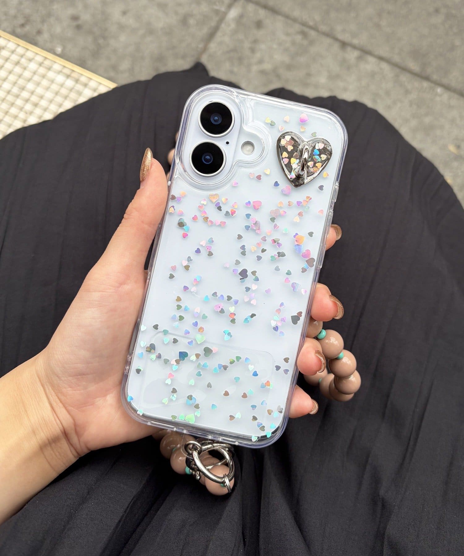 Lattice(ラティス) キーリング付きホログラムスマホケース(iPhone16)