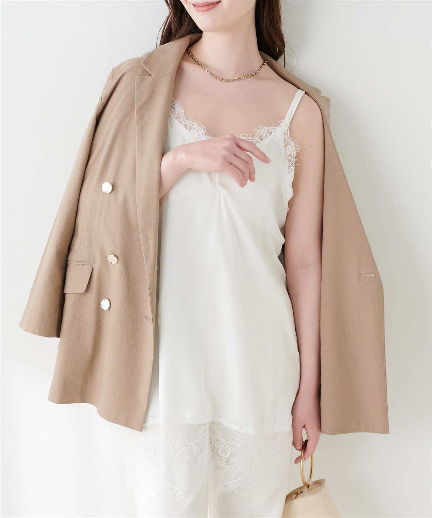 NICE CLAUP / OLIVE des OLIVE OUTLET(ナイスクラップ  / オリーブ デ オリーブ アウトレット) 【natural couture】レースキャミ