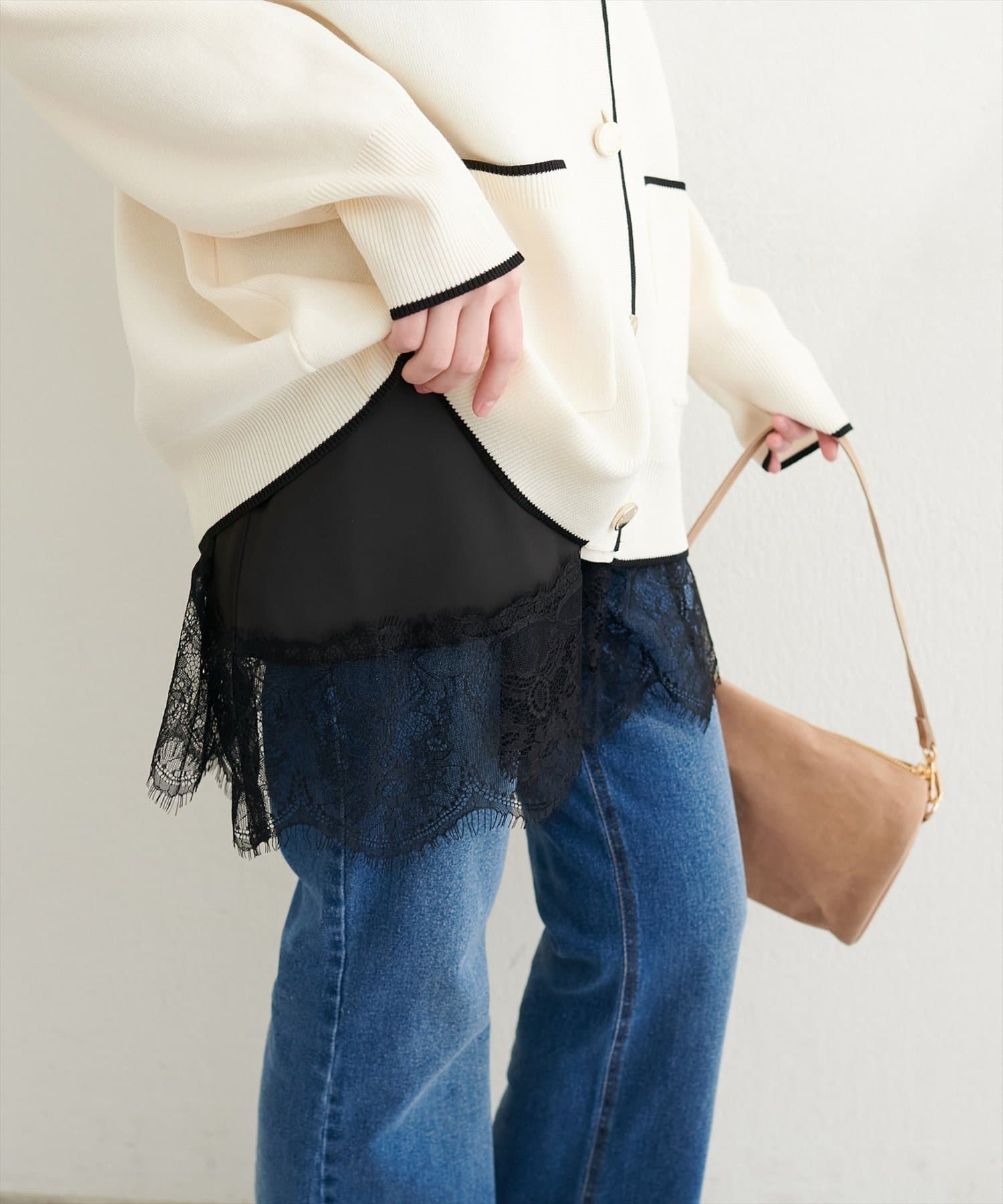 NICE CLAUP / OLIVE des OLIVE OUTLET(ナイスクラップ  / オリーブ デ オリーブ アウトレット) 【natural couture】レースキャミ