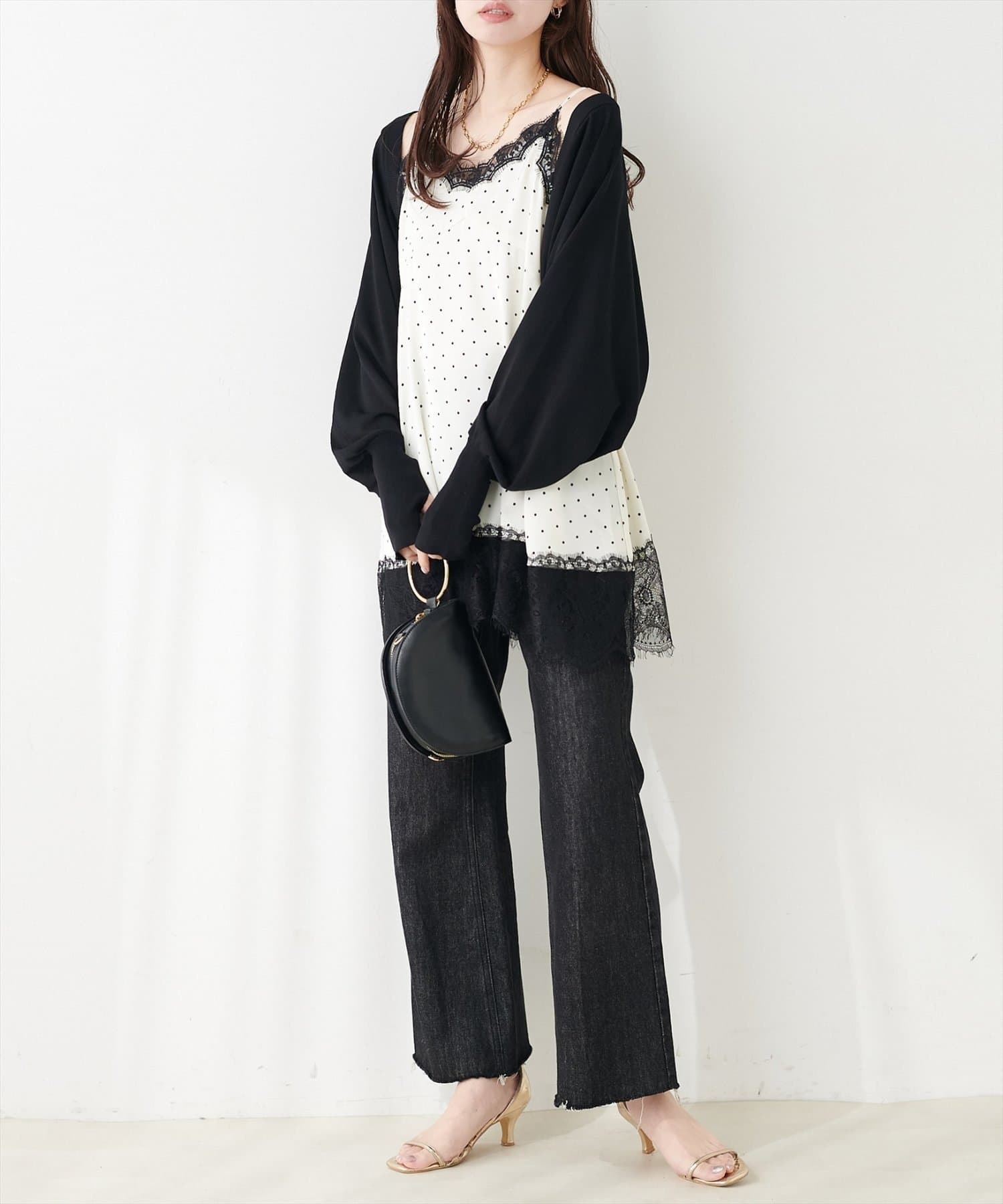 NICE CLAUP / OLIVE des OLIVE OUTLET(ナイスクラップ  / オリーブ デ オリーブ アウトレット) 【natural couture】レースキャミ