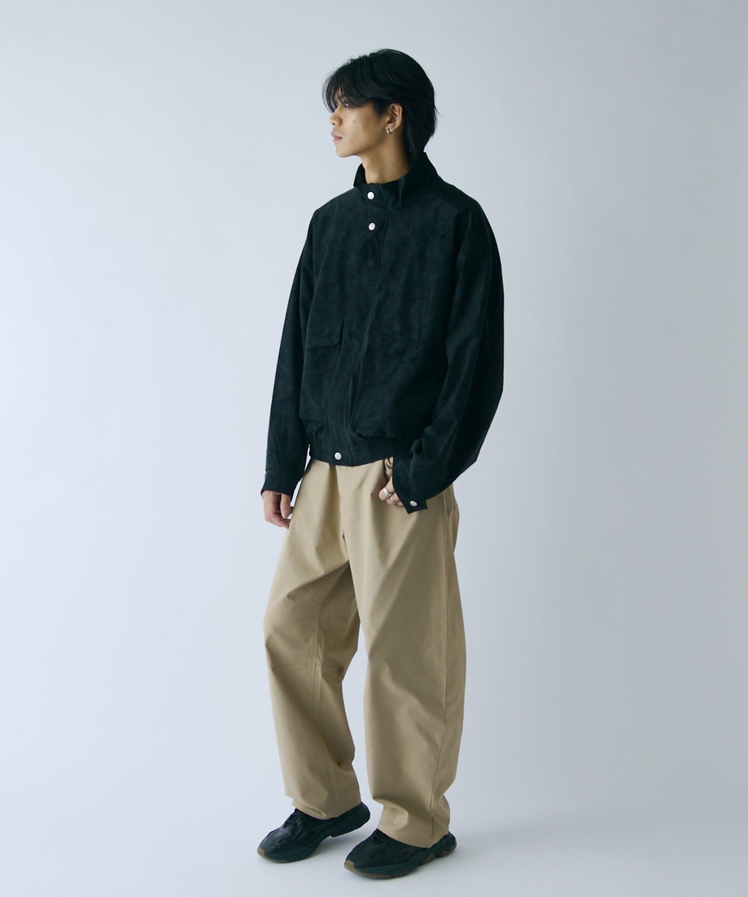-goocy-(グーシー) ピーチレザースタンドブルゾン