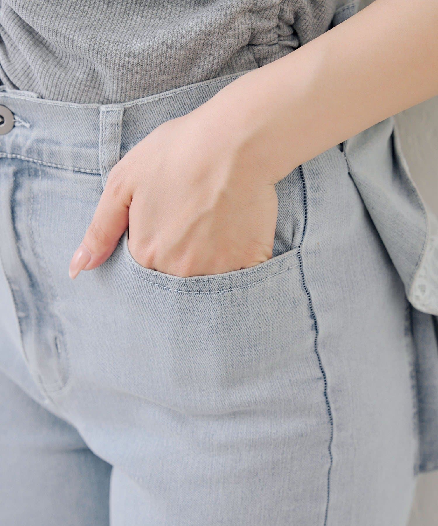 NICE CLAUP / OLIVE des OLIVE OUTLET(ナイスクラップ  / オリーブ デ オリーブ アウトレット) 【ANOTHER BRANCH】バックリボンレースフレアーパンツ