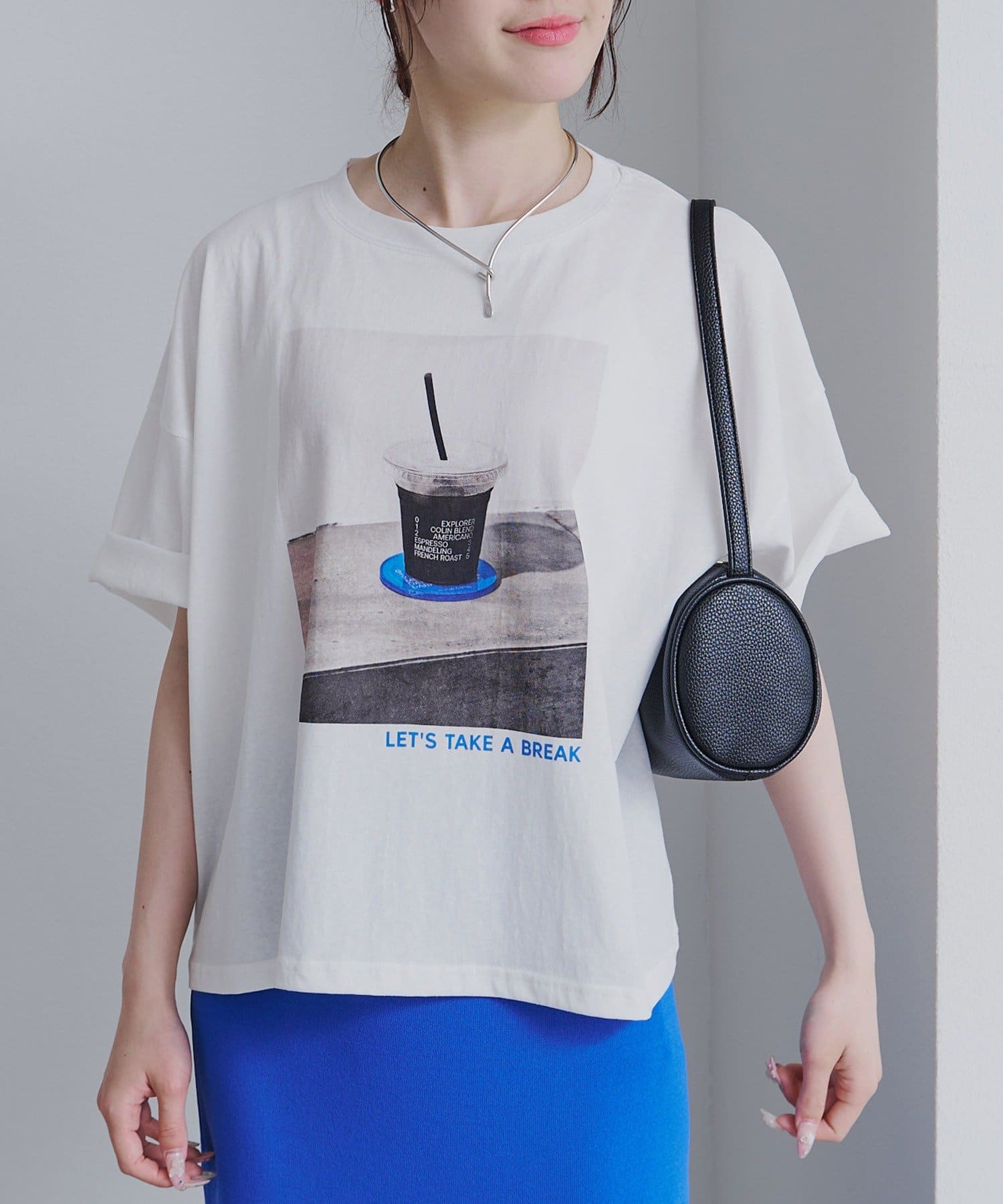 PUAL CE CIN(ピュアルセシン) コーヒーフォトプリントTシャツ