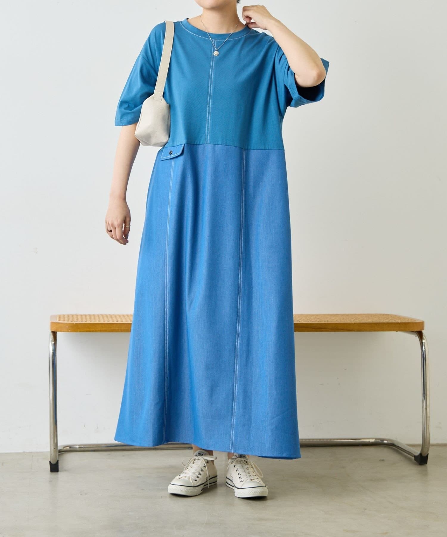 ear PAPILLONNER(イア パピヨネ) 《リラックス》切替Tシャツワンピース【SUM1 STYLE(スミスタイル)】