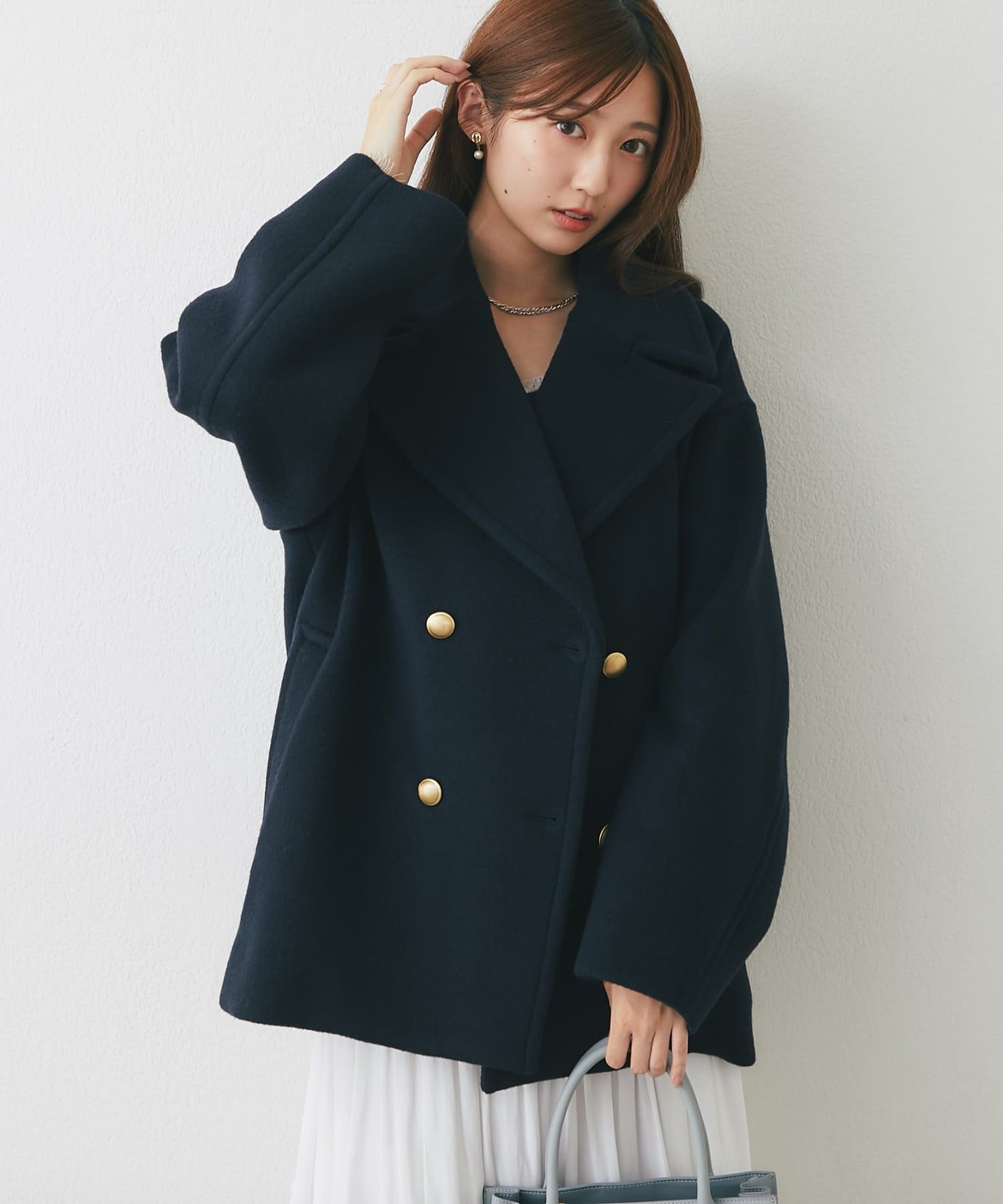 La boutique BonBon(ラブティックボンボン) ロイヤルビーバーメタル釦ピーコート