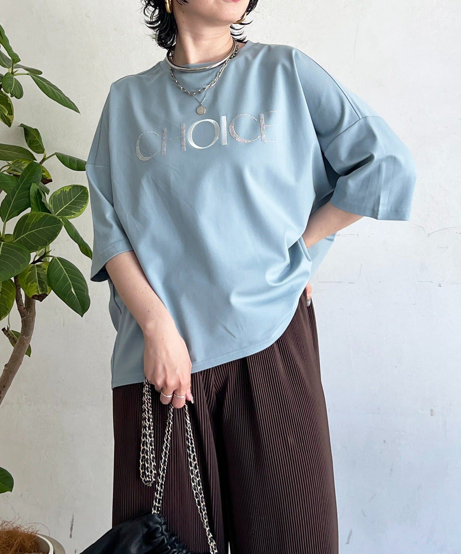 un dix cors(アンディコール) ビジューロゴTEE