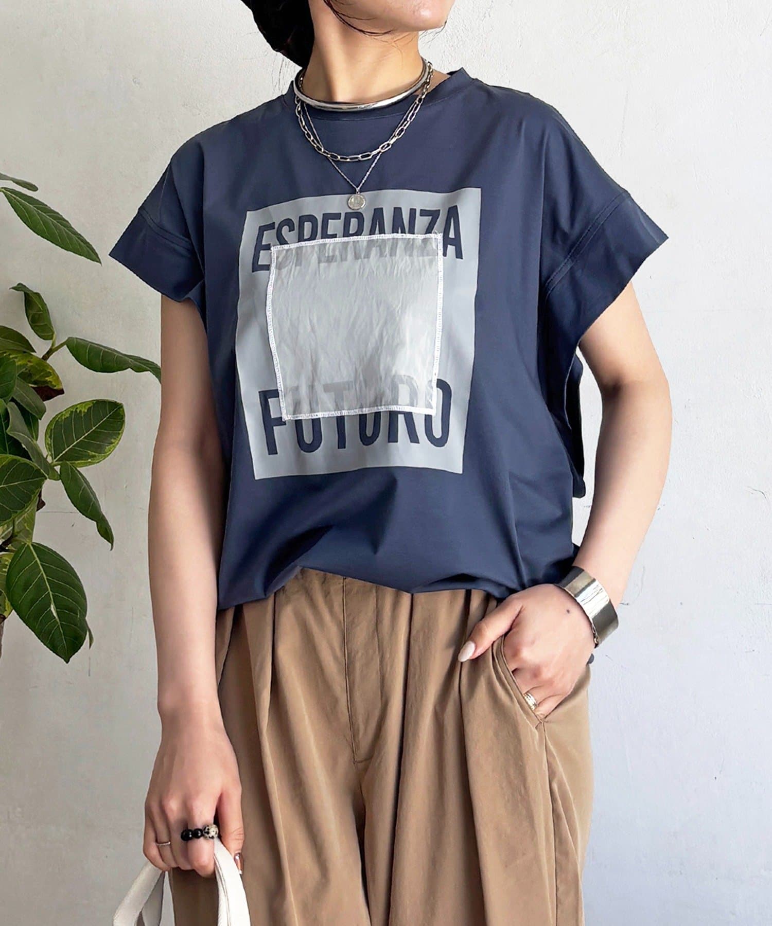 un dix cors(アンディコール) メタリックプリントTEE