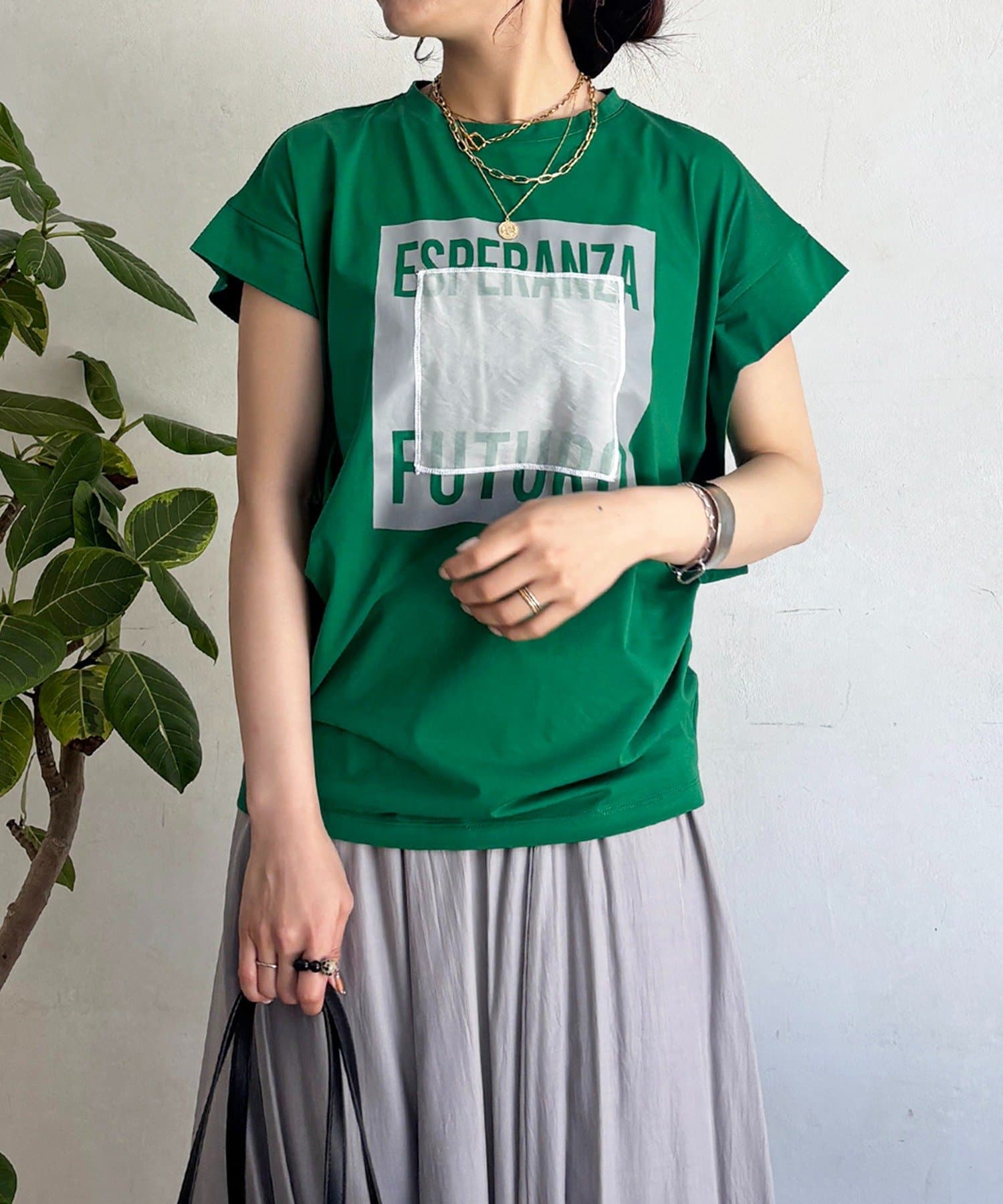 un dix cors(アンディコール) メタリックプリントTEE