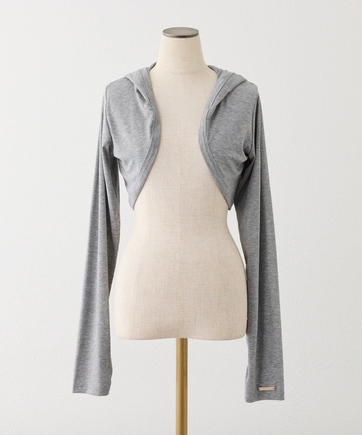 NICE CLAUP / OLIVE des OLIVE OUTLET(ナイスクラップ  / オリーブ デ オリーブ アウトレット) 【one after another】ロゴプレート付きフーディーボレロ