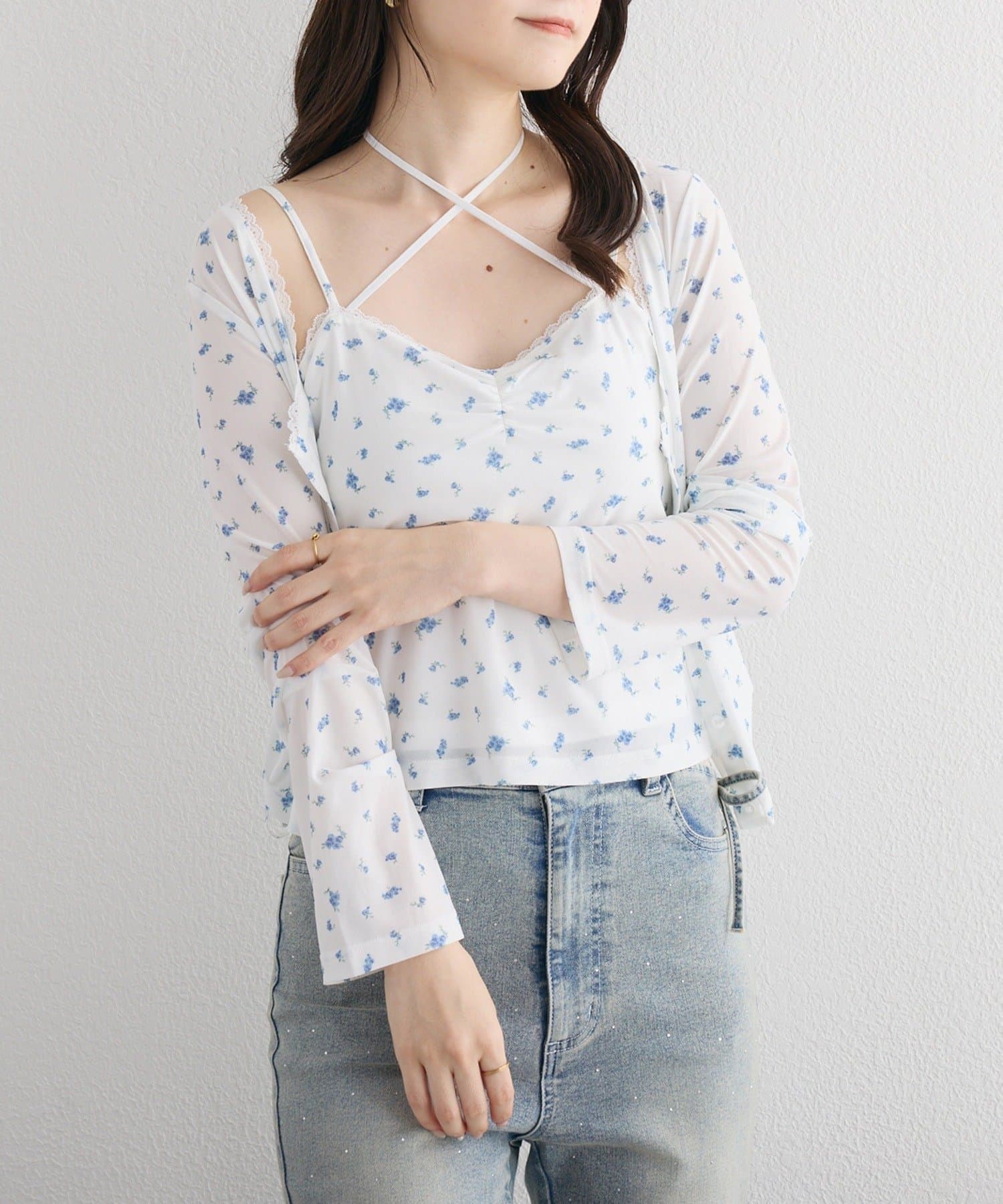 NICE CLAUP / OLIVE des OLIVE OUTLET(ナイスクラップ  / オリーブ デ オリーブ アウトレット) 【one after another】ビスチェsetドロストカーディガン