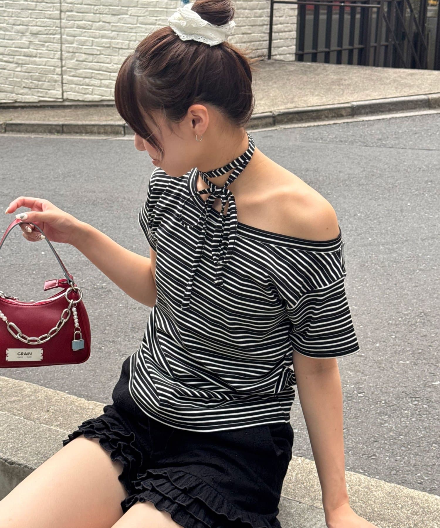 CIAOPANIC(チャオパニック) 【WEB限定】チョーカーセットボーダーTEE