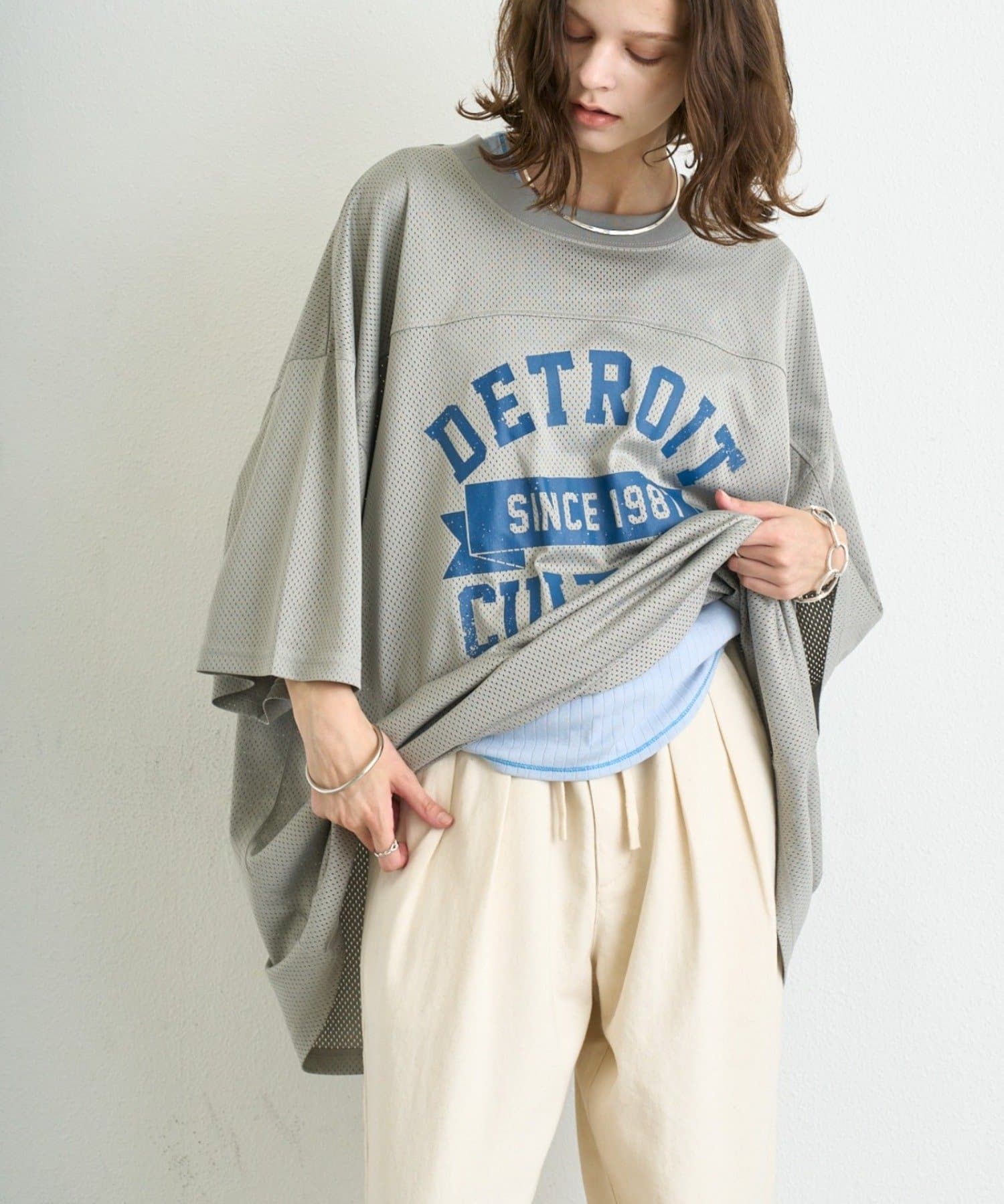 CIAOPANIC TYPY(チャオパニックティピー) オーバーサイズメッシュロゴTEE
